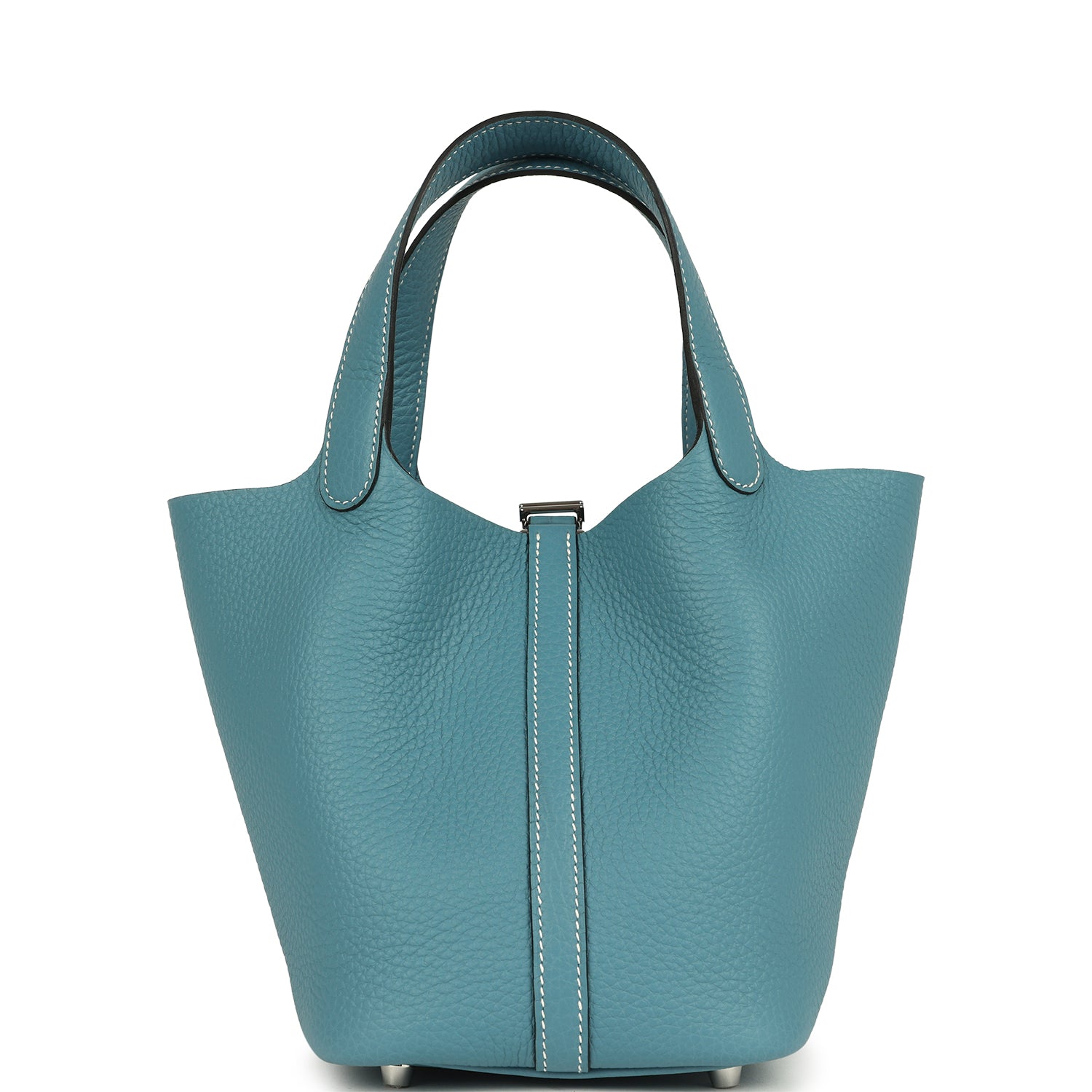 Hermes Picotin Lock 18 Blue Jean Clemence Palladium Hardware