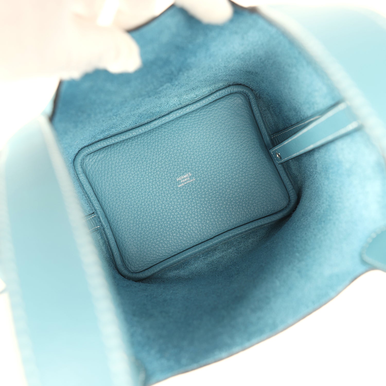 Hermes Picotin Lock 18 Blue Jean Clemence Palladium Hardware