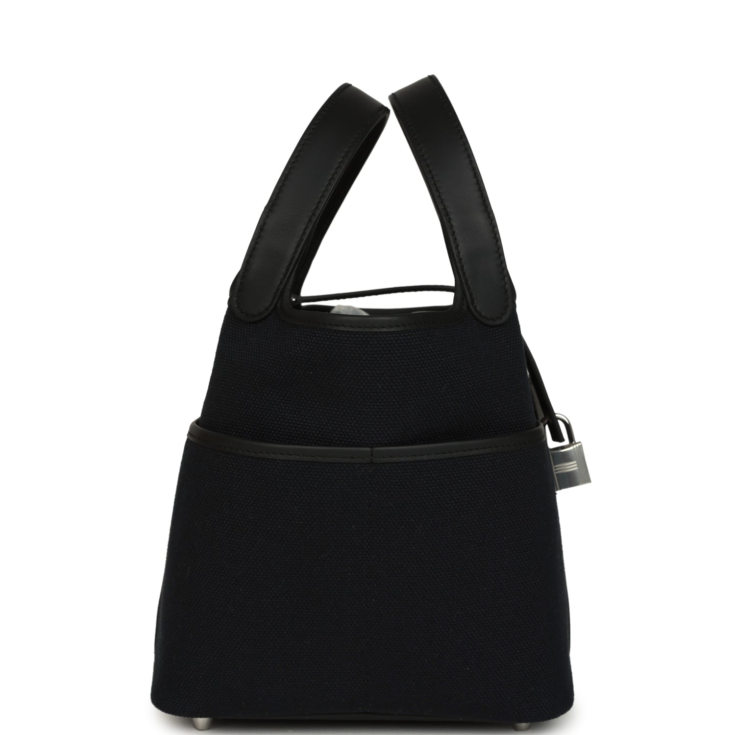 Hermes Picotin Cargo 18 Black Toile Goeland and Swift Palladium Hardware