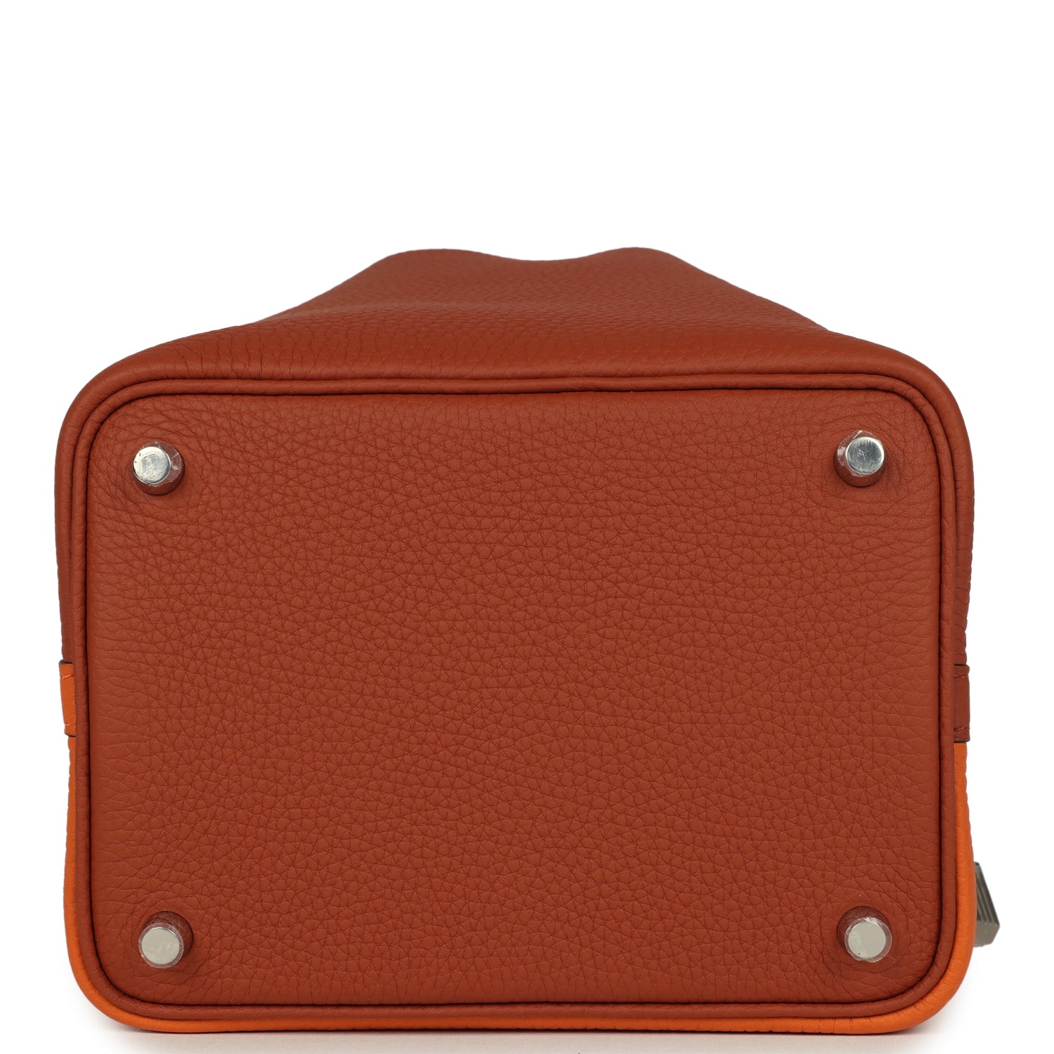 Hermes Picotin Lock 18 Casaque Orange, Cuivre and Gold Clemence Palladium Hardware