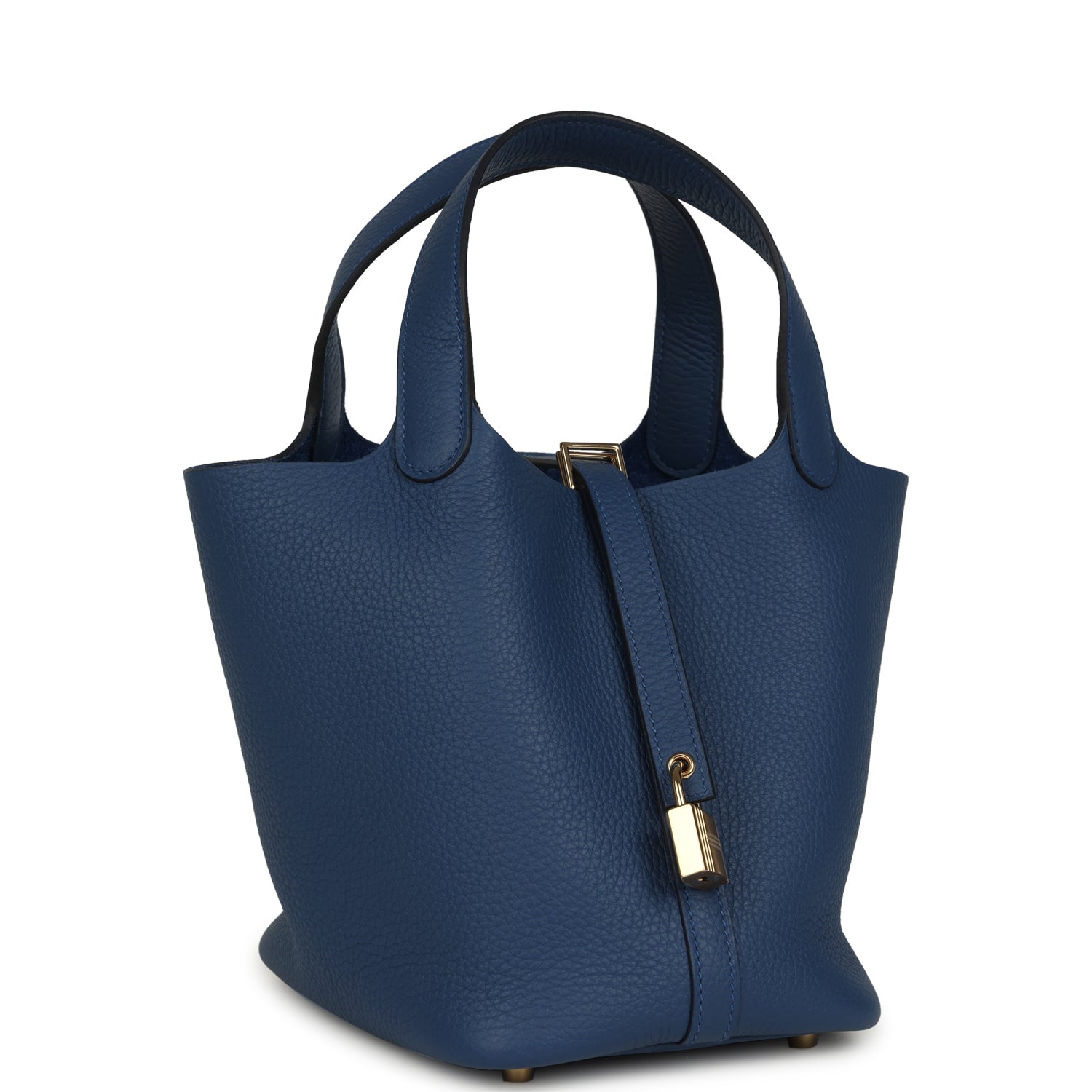 Hermes Picotin Lock 18 Bleu Tie Clemence Permabrass Hardware