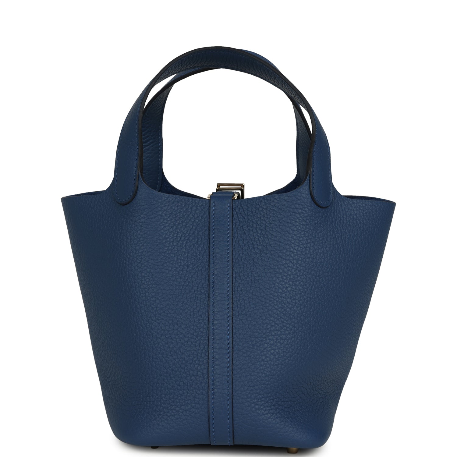 Hermes Picotin Lock 18 Bleu Tie Clemence Permabrass Hardware
