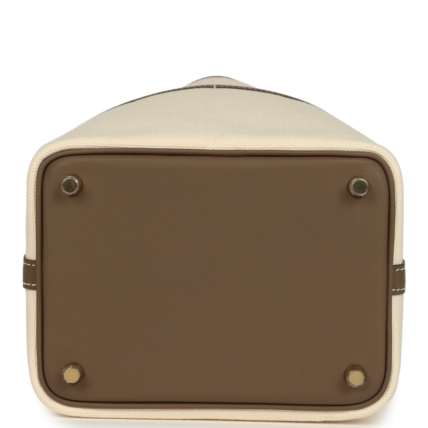 Hermes Picotin Cargo 18 Ecru Toile Canvas and Etoupe Swift Gold Hardware