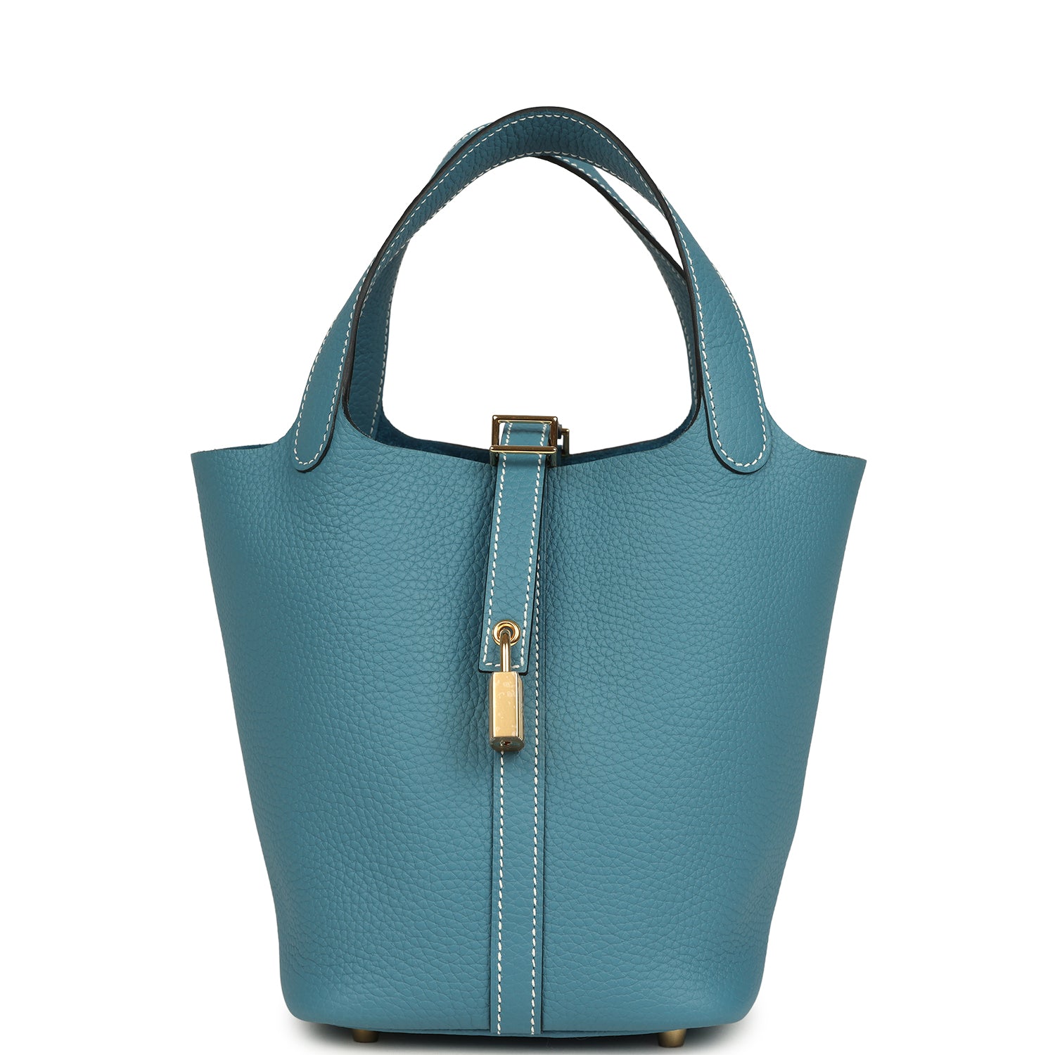 Hermes Picotin Lock 18 Blue Jean Clemence Gold Hardware
