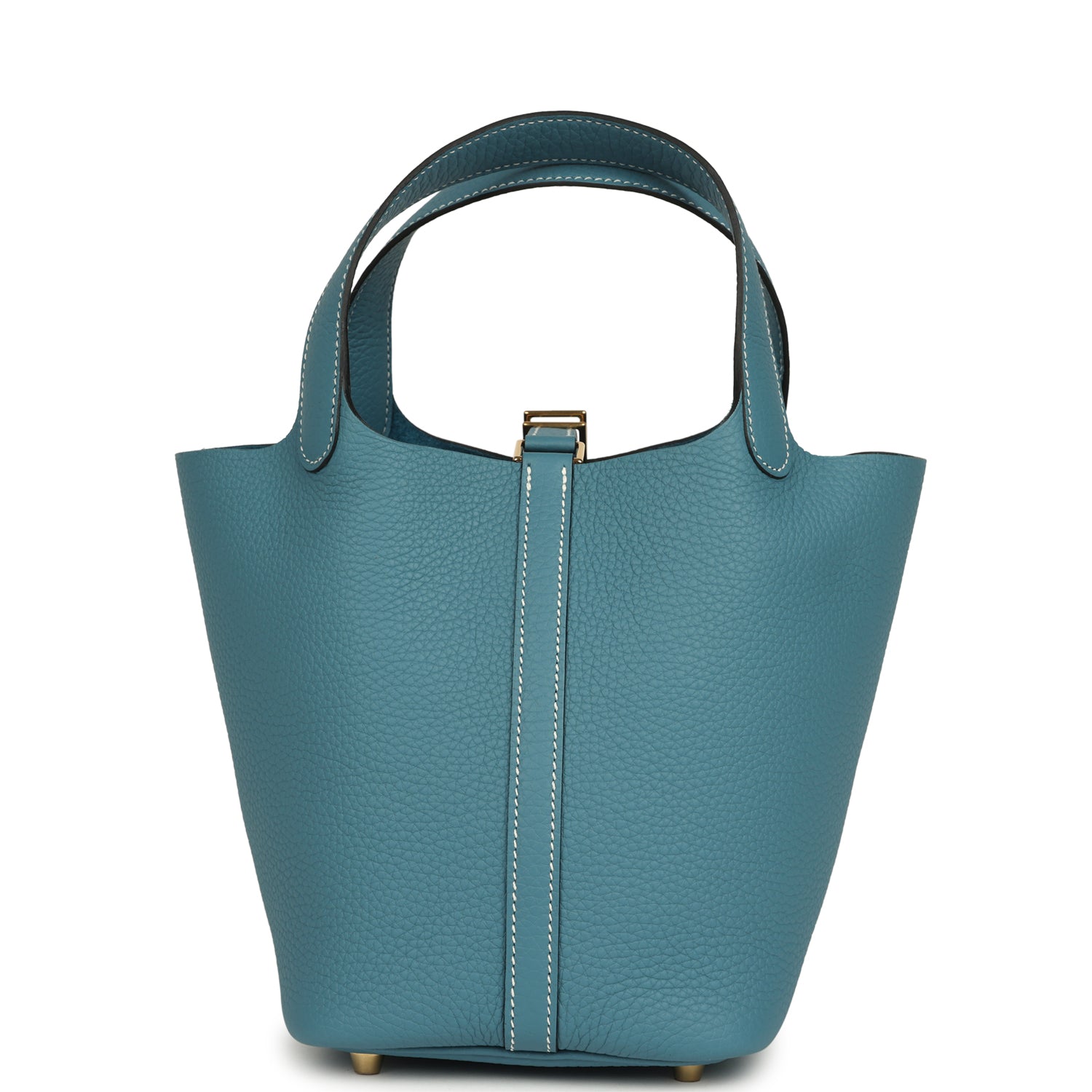 Hermes Picotin Lock 18 Blue Jean Clemence Gold Hardware