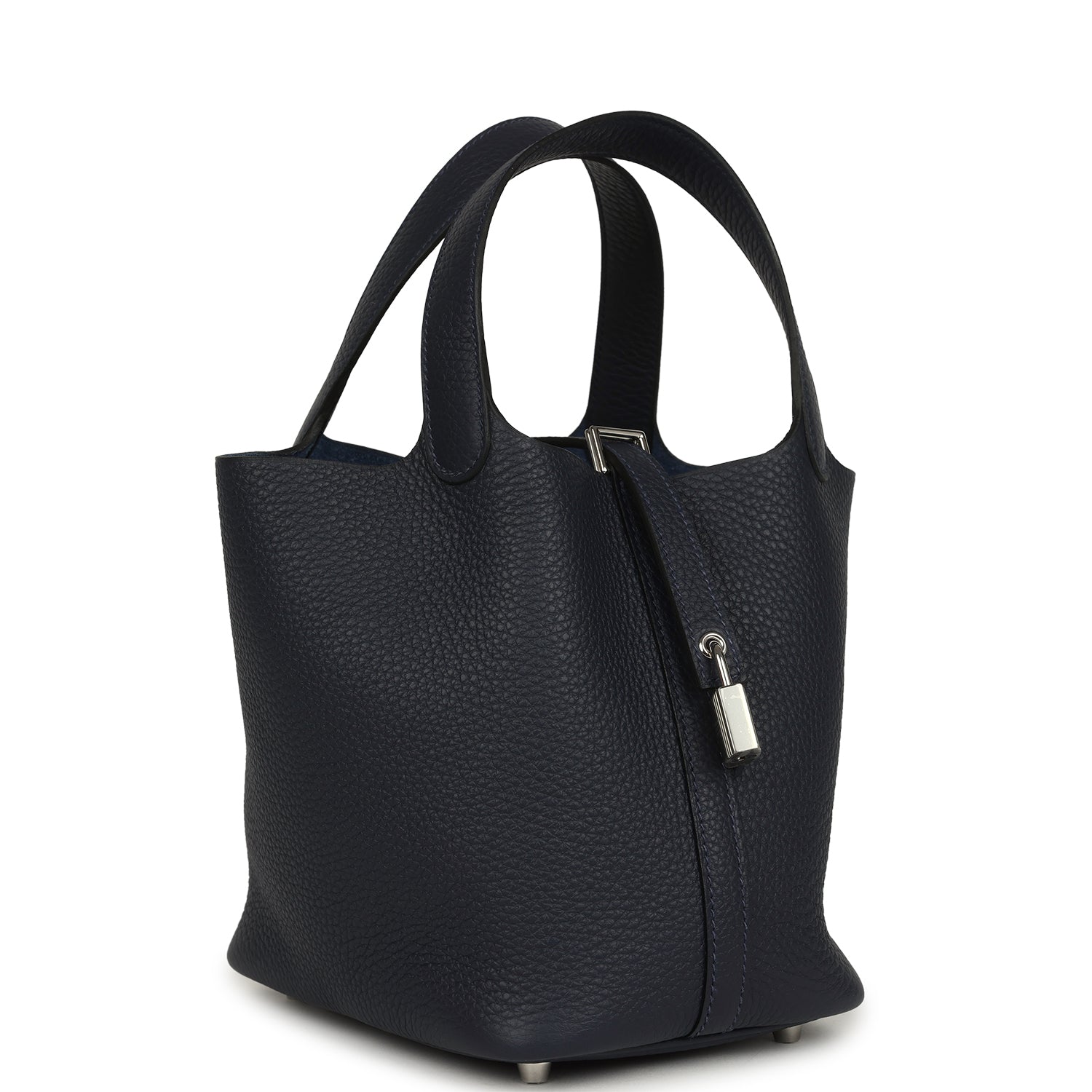 Hermes Picotin Lock 18 Bleu Nuit Clemence Palladium Hardware
