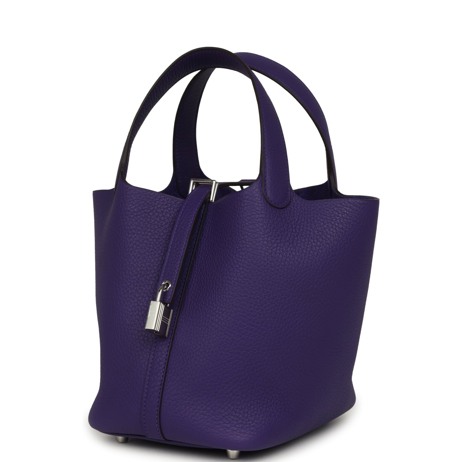 Hermes Picotin Lock 18 Purple Clemence Palladium Hardware