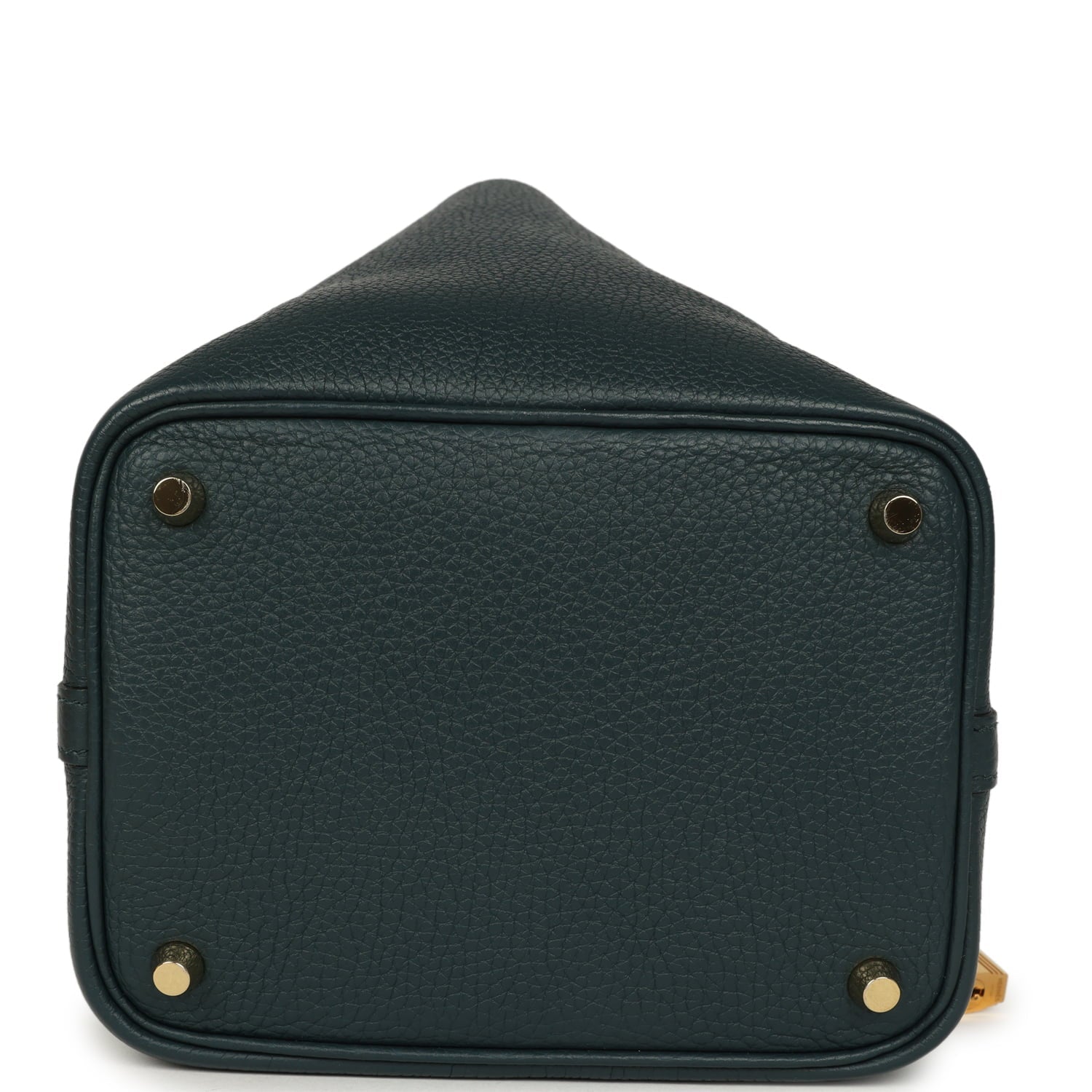 Pre-owned Hermes Picotin Lock 18 Vert Cypress Clemence Gold Hardware