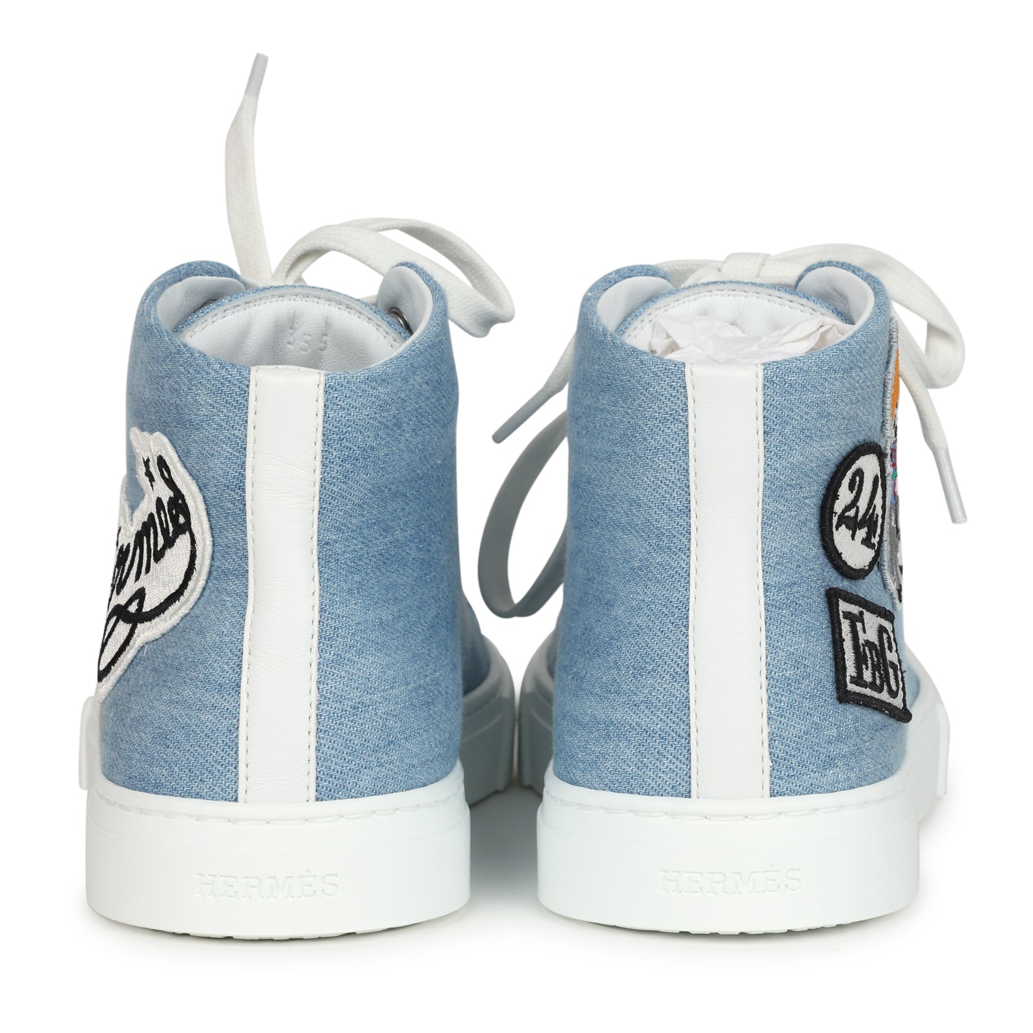 Hermes Illico Sneakers Bleu Clair Denim 35.5 EU