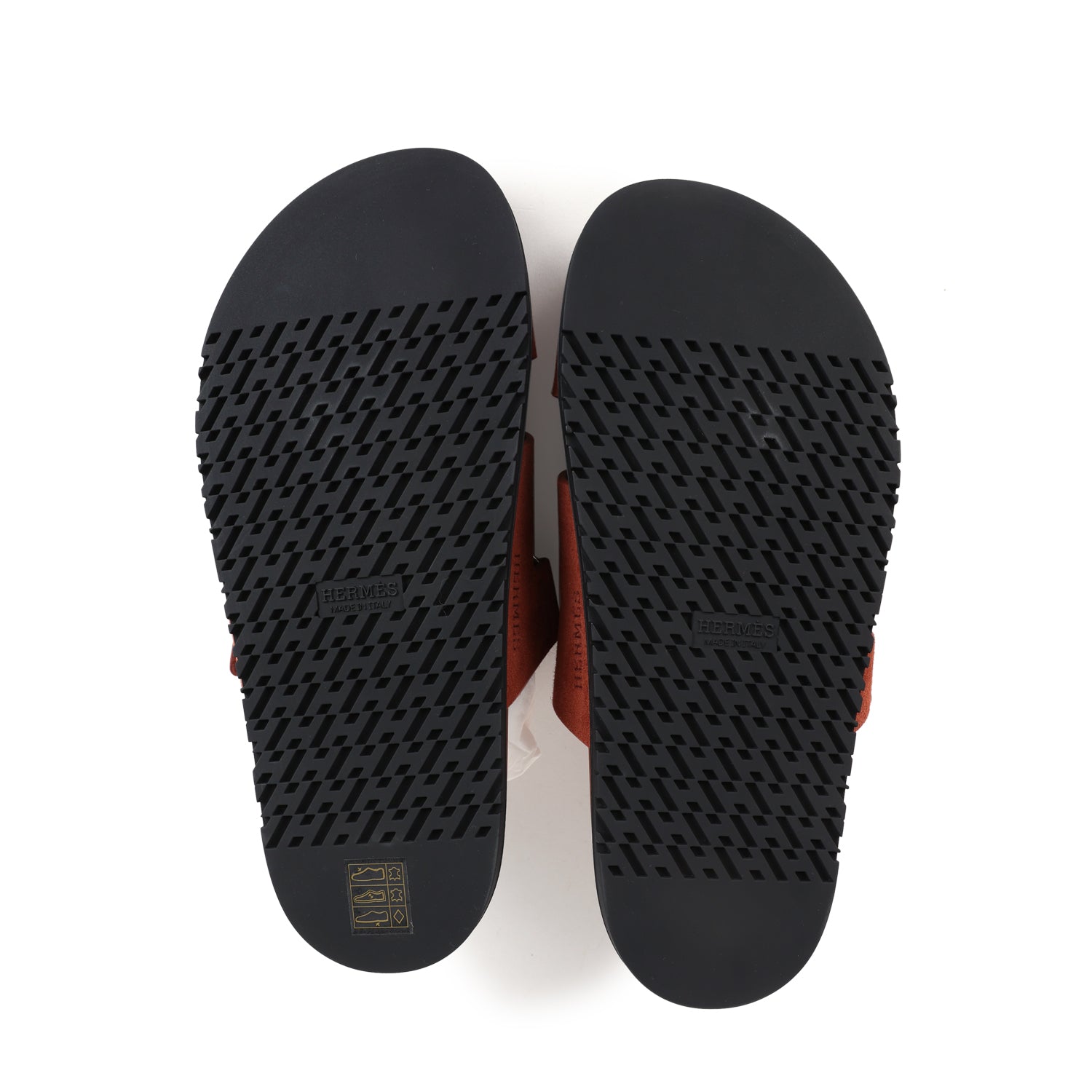 Hermes Chypre Techno Sandals Maroon Muscavado Suede Palladium Hardware 38.5 EU