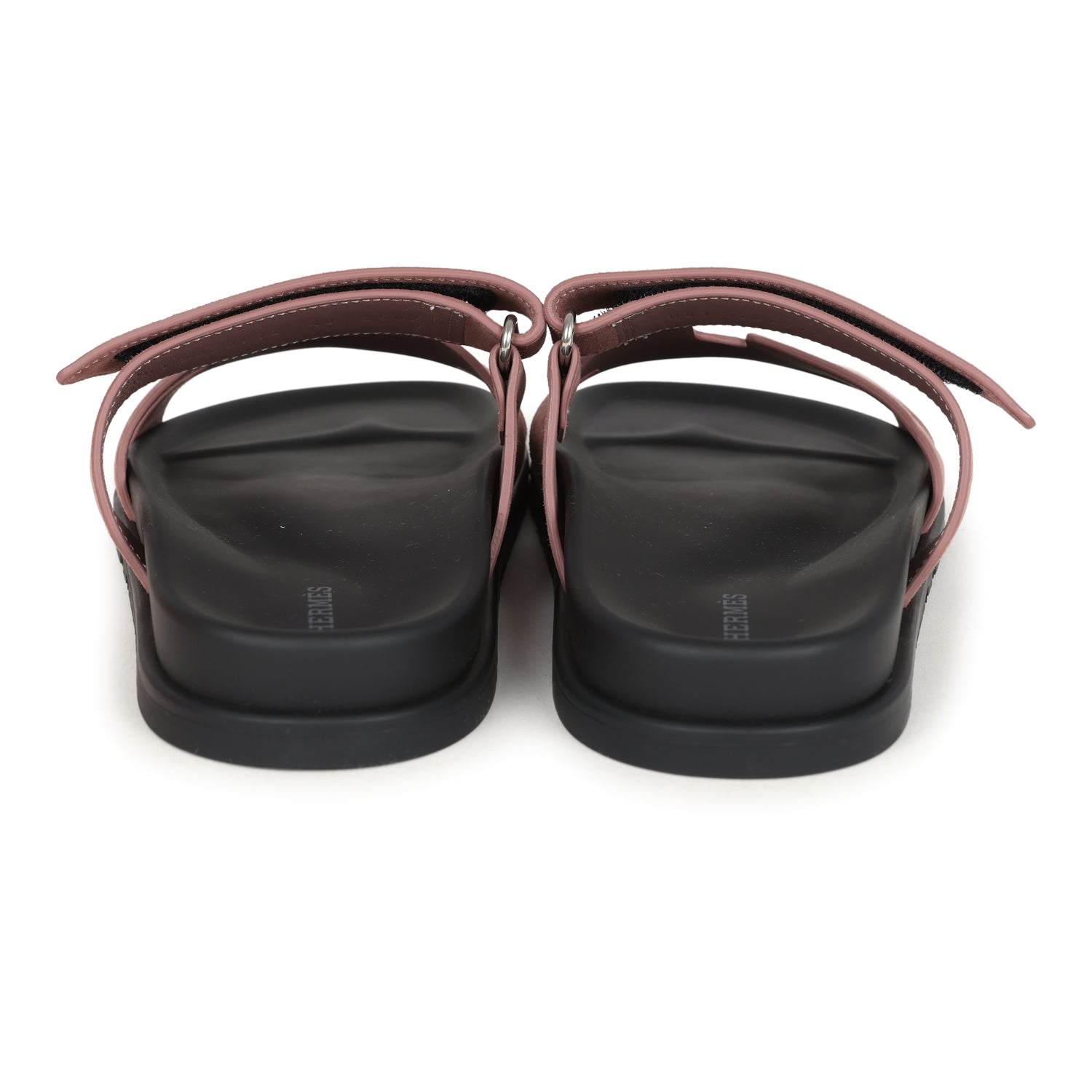 Hermes Chypre Techno Sandal Rose Antique Suede Palladium Hardware 40 EU
