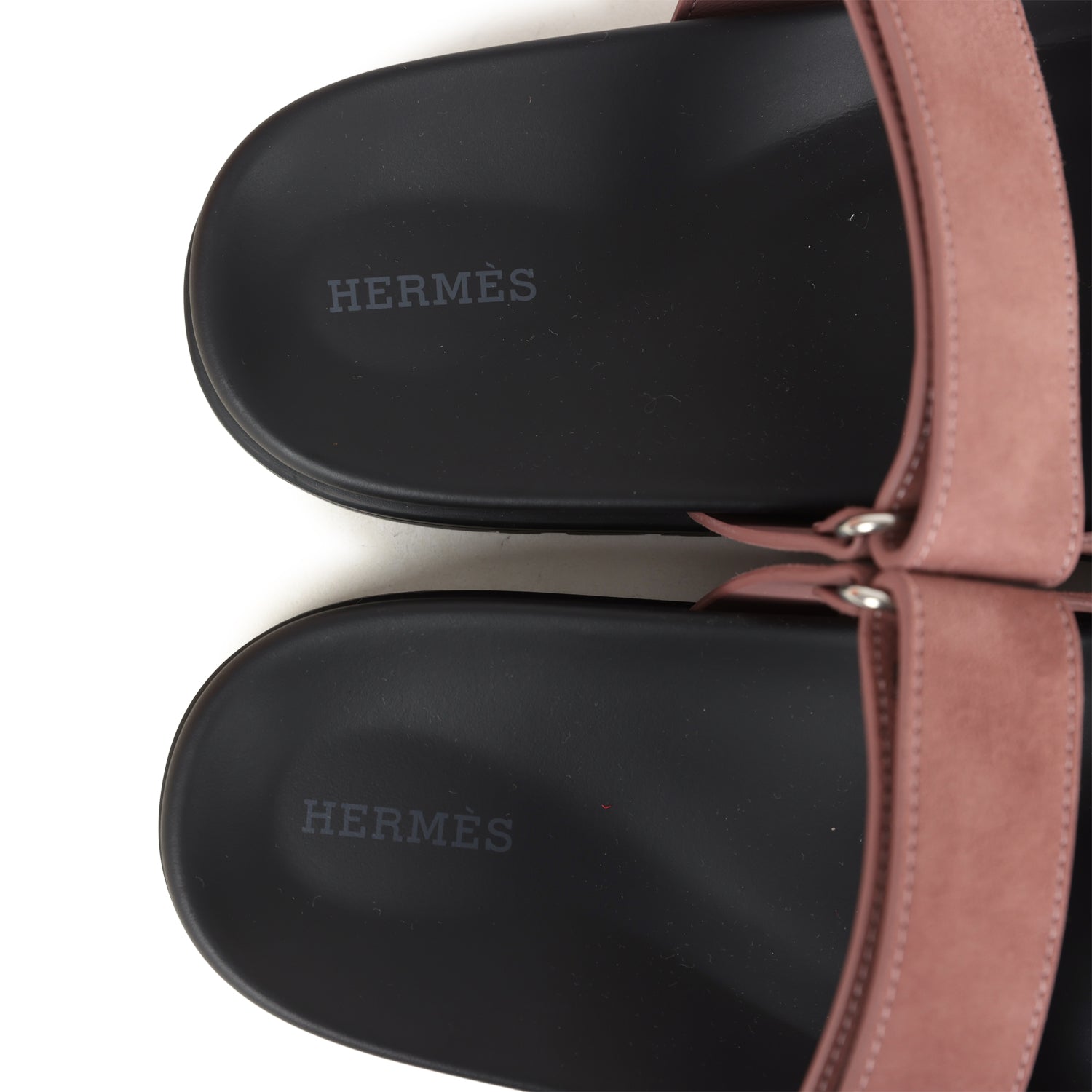 Hermes Chypre Techno Sandal Rose Antique Suede Palladium Hardware 40 EU