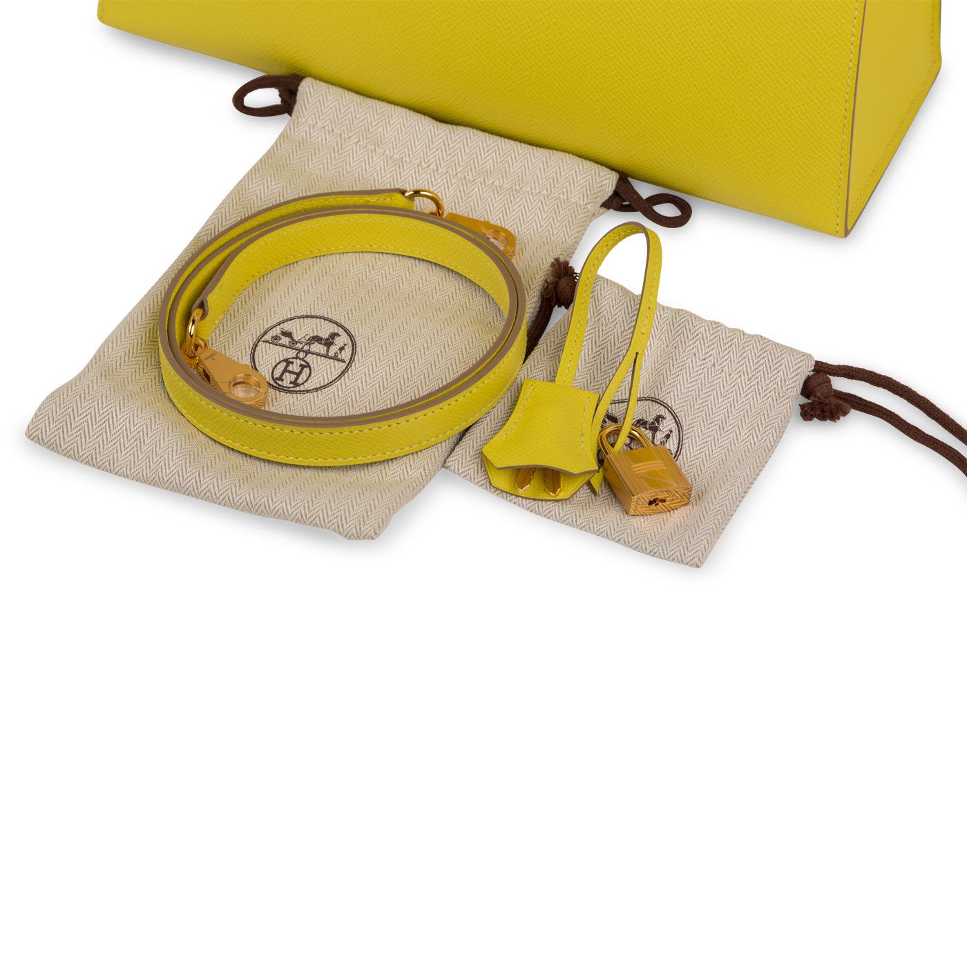 Kelly 28 - Lime Epsom Sellier - GHW