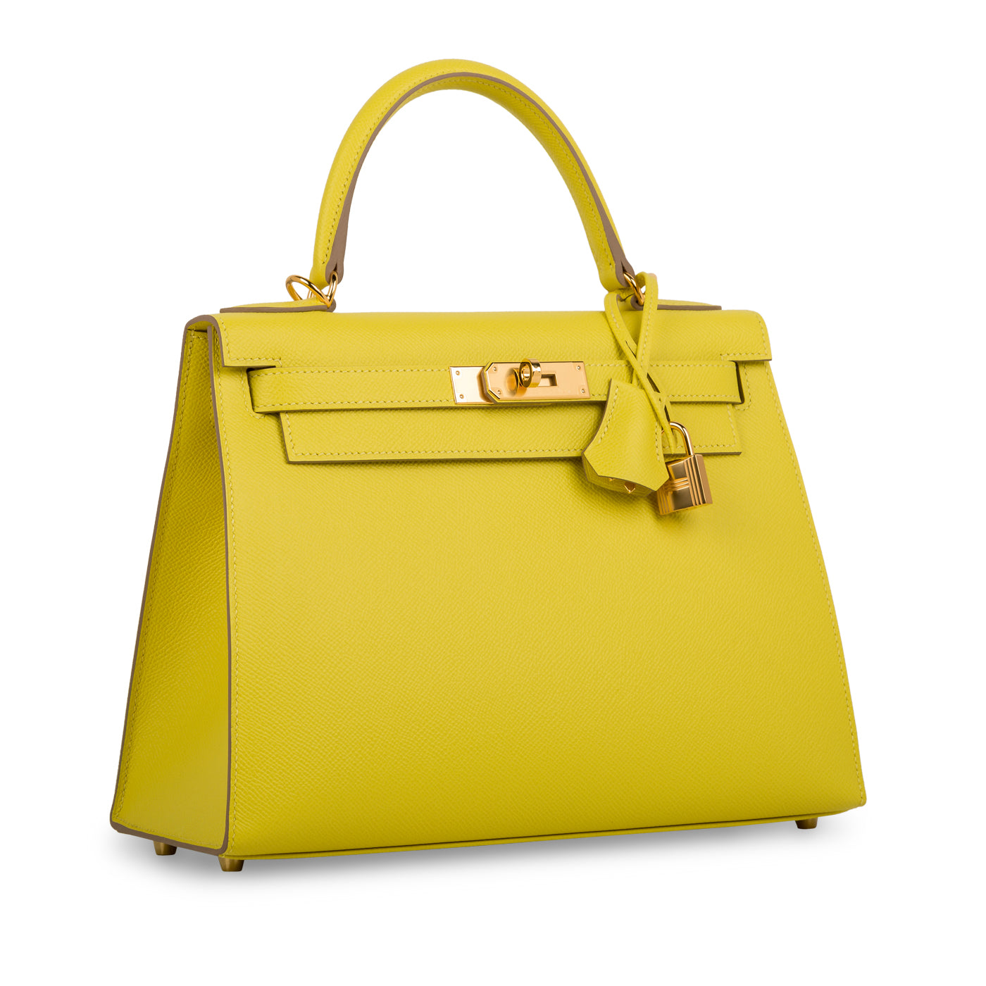 Kelly 28 - Lime Epsom Sellier - GHW