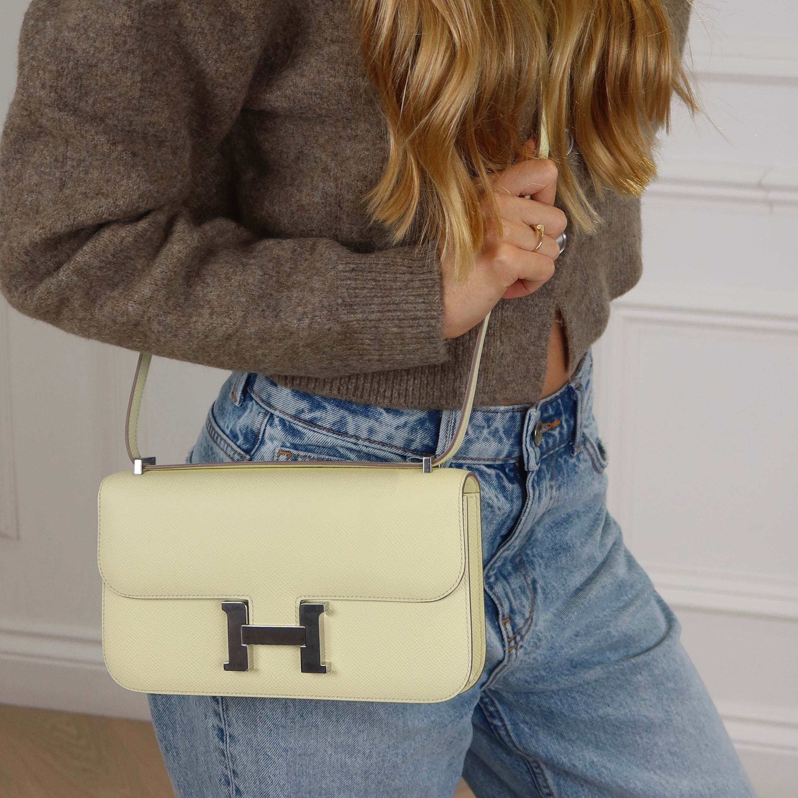 Hermès Constance Elan - Jaune Milton Epsom | Palladium Hardware