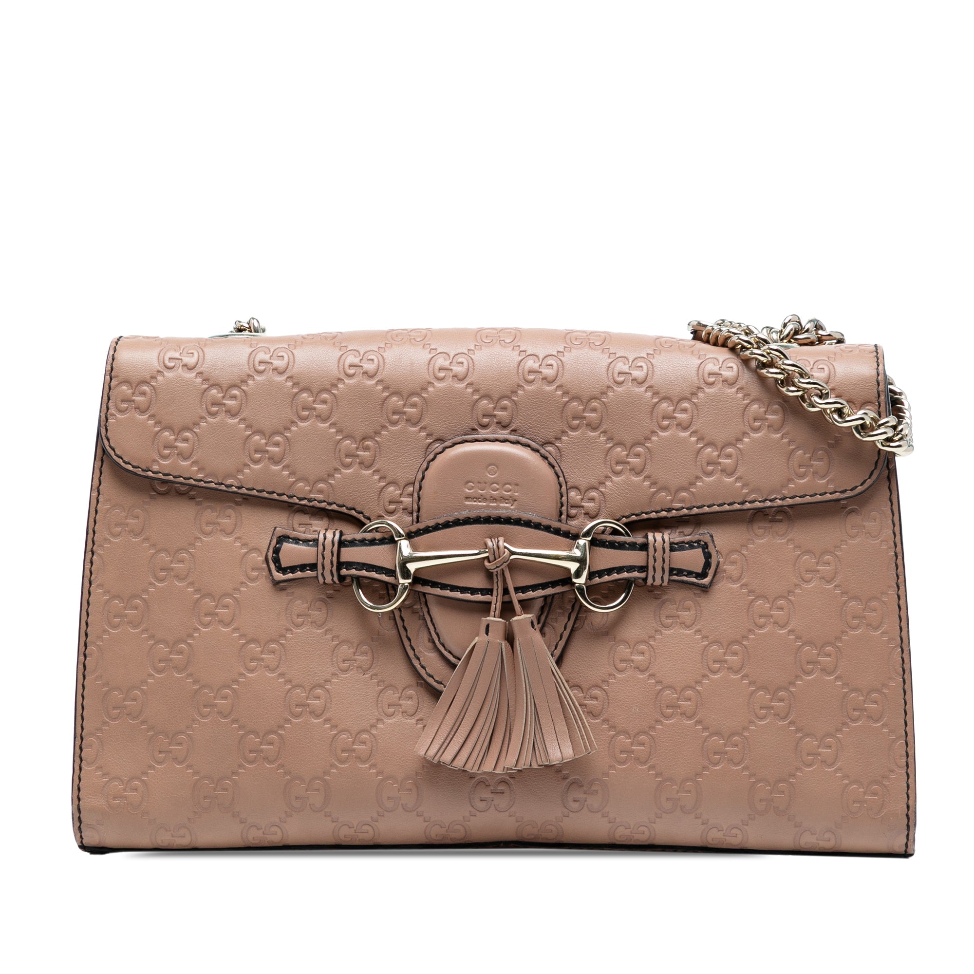 Emily Chain Flap Bag Guccissima Leather Medium