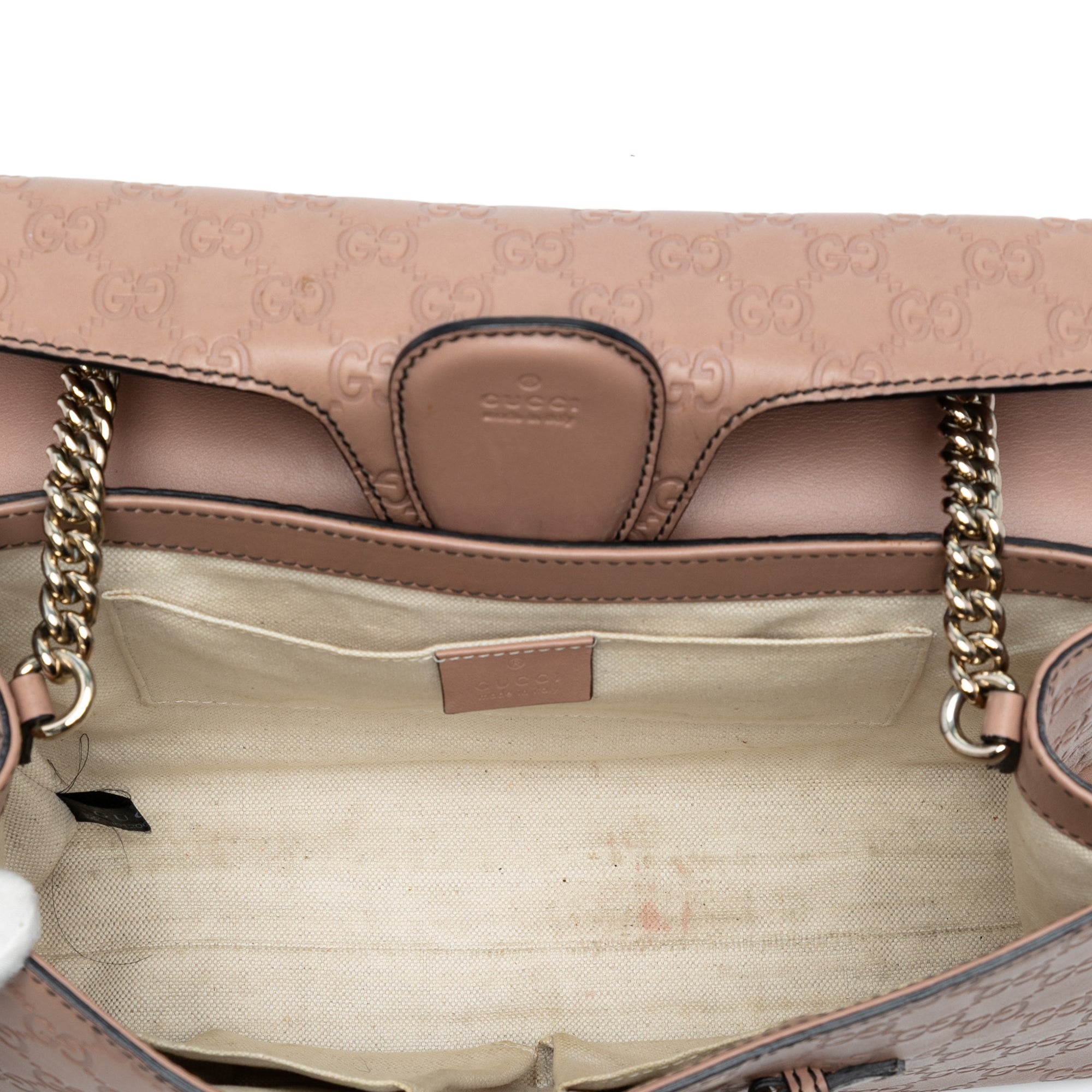 Emily Chain Flap Bag Guccissima Leather Medium