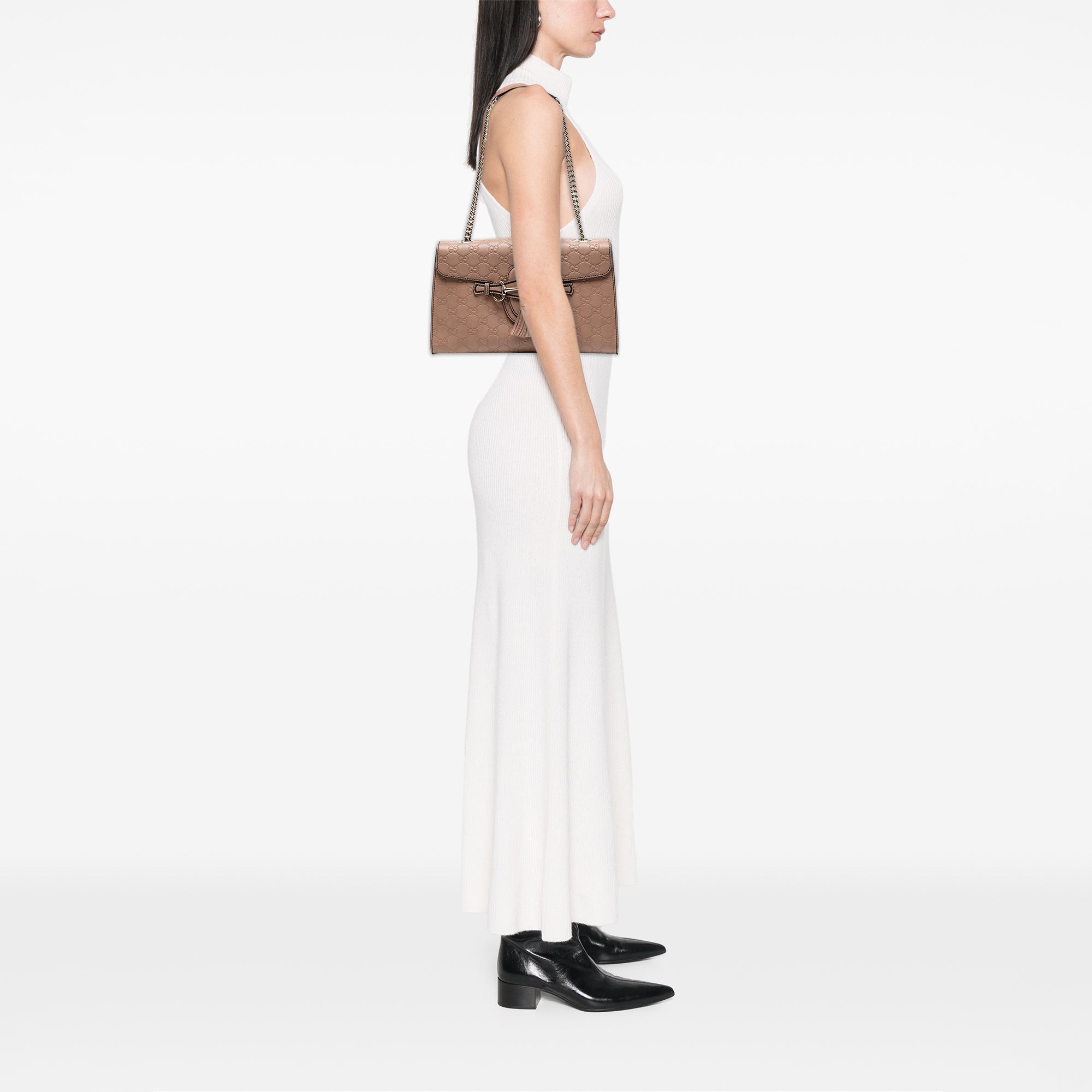 Emily Chain Flap Bag Guccissima Leather Medium