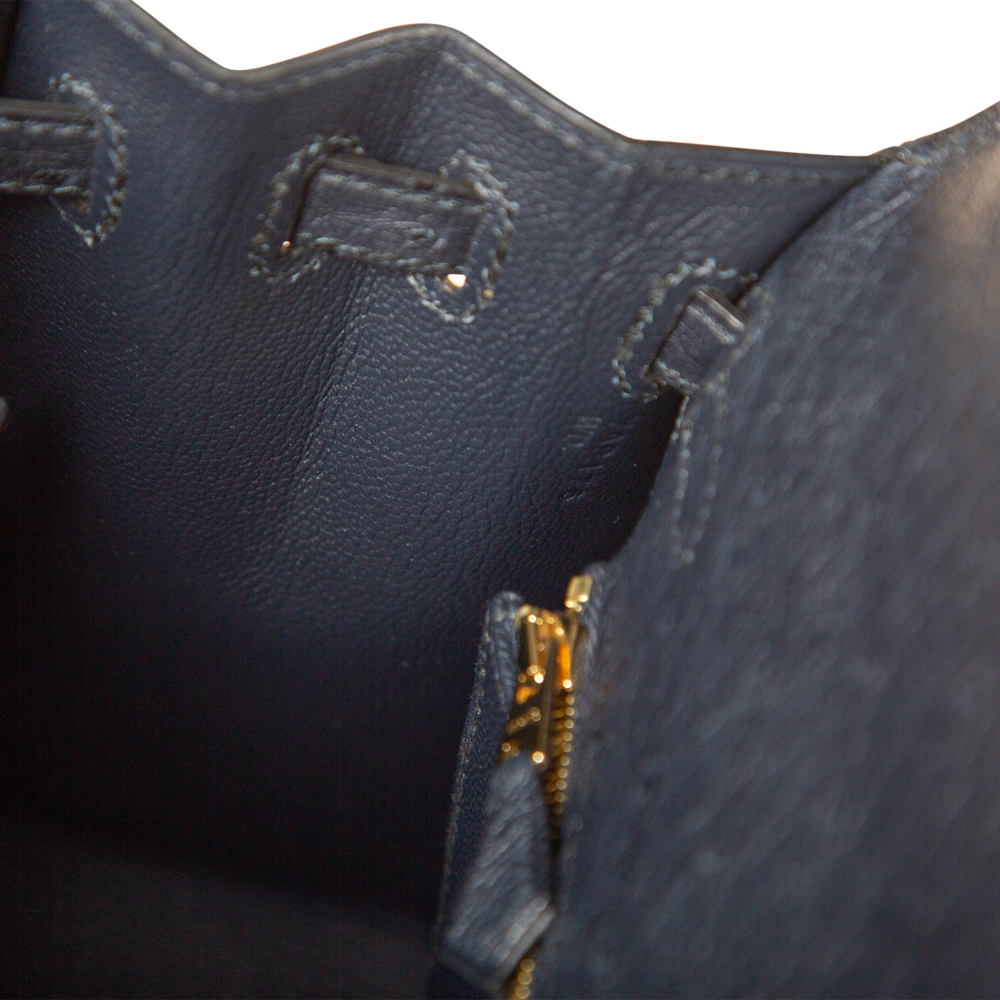 Kelly 25 - Blue Indigo Ostrich - GHW