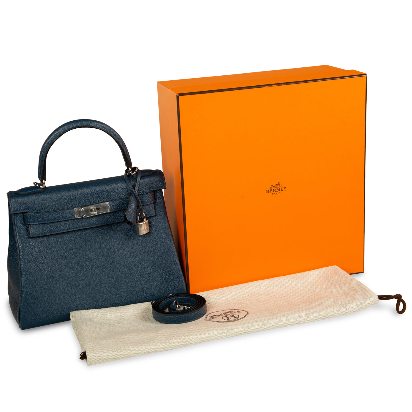 Kelly 28 - Bleu De Prusse Togo - PHW