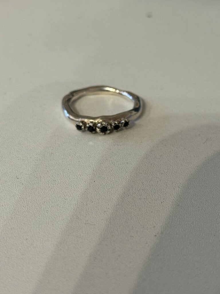 Silver + Black Diamonds Ring