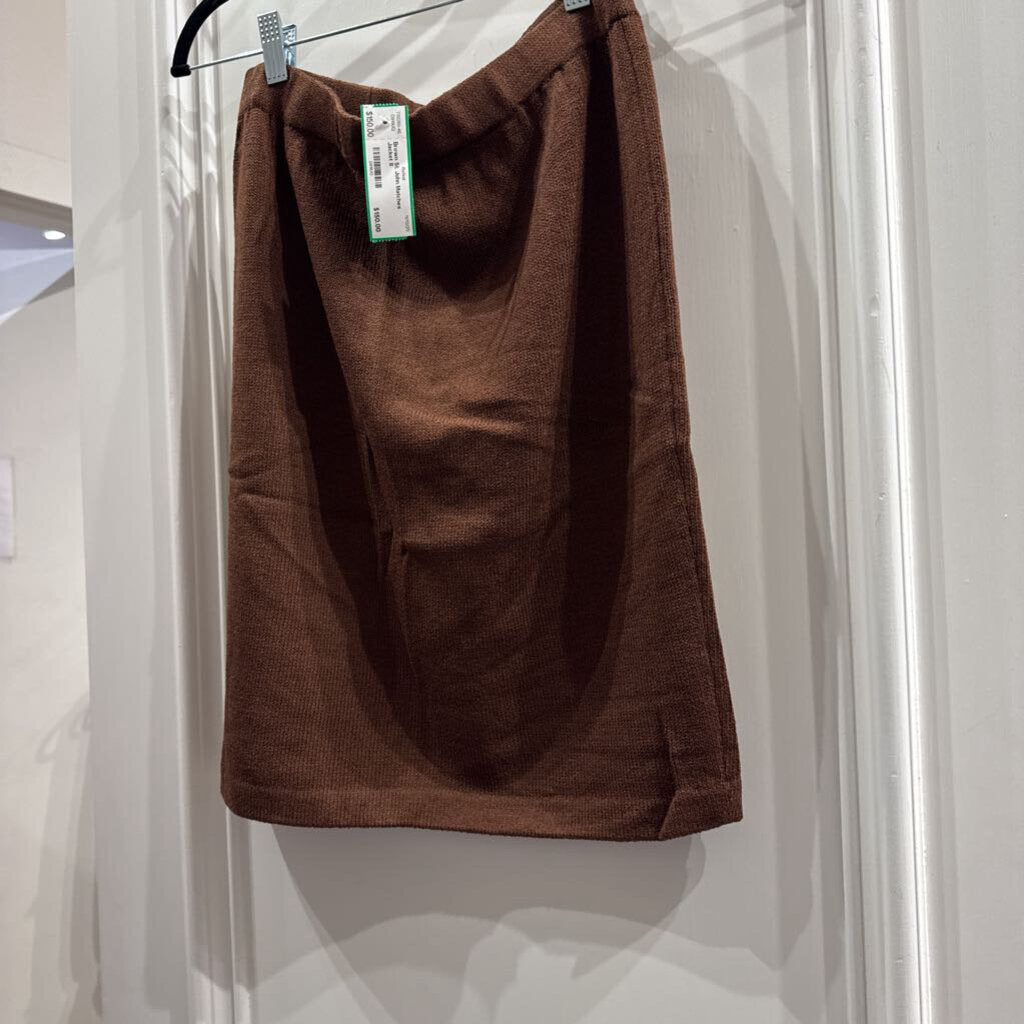 1990s Knit Knee-Length Pecil Skirt