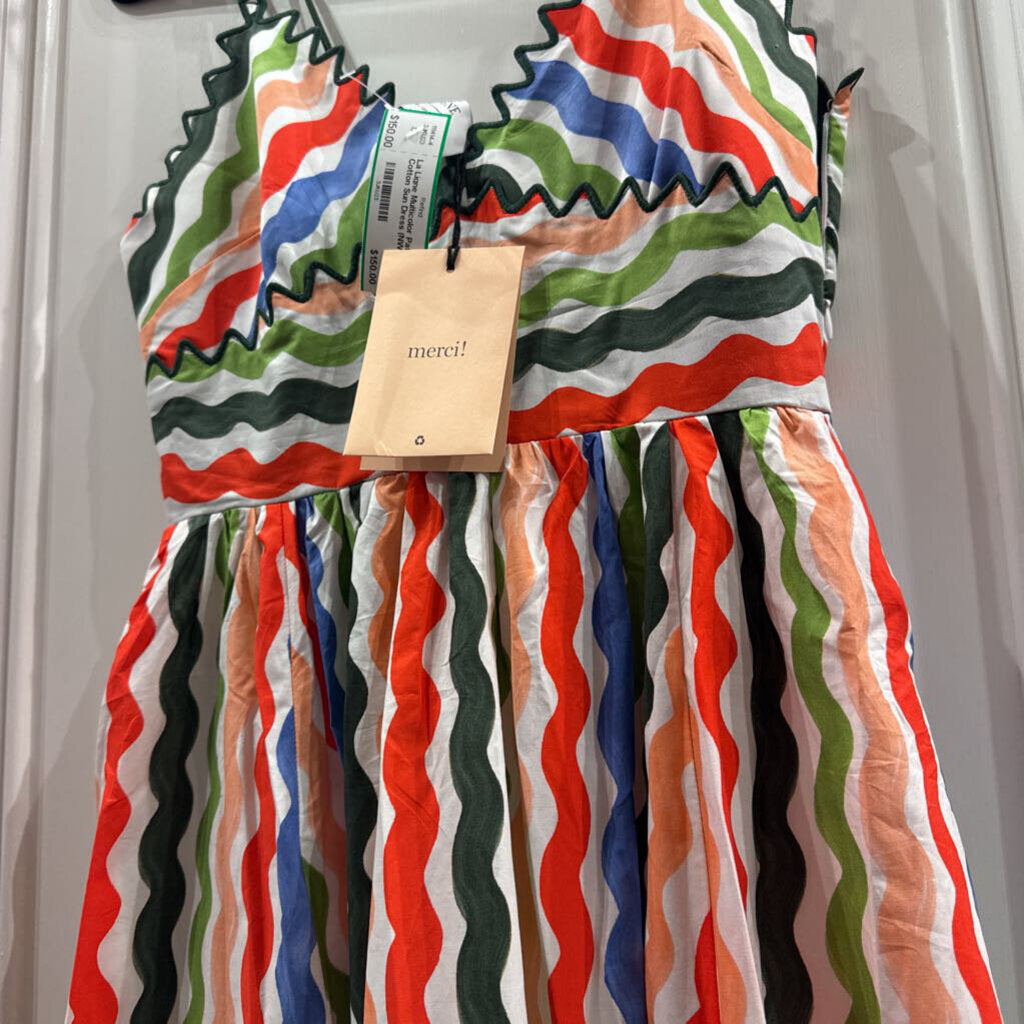 Multicolor Pattern Cotton Sun Dress (NWT)