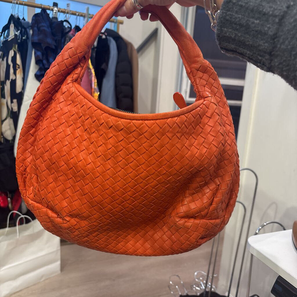 Orange Intreccatio Hobo Bag