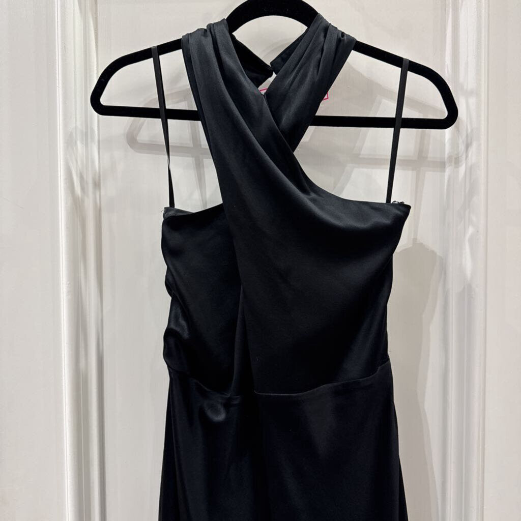 Black Silk Halter Dress
