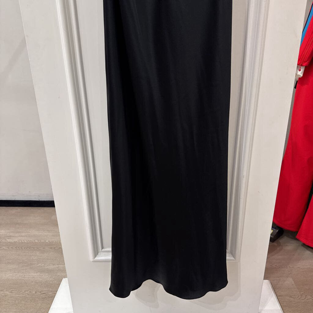 Black Silk Halter Dress