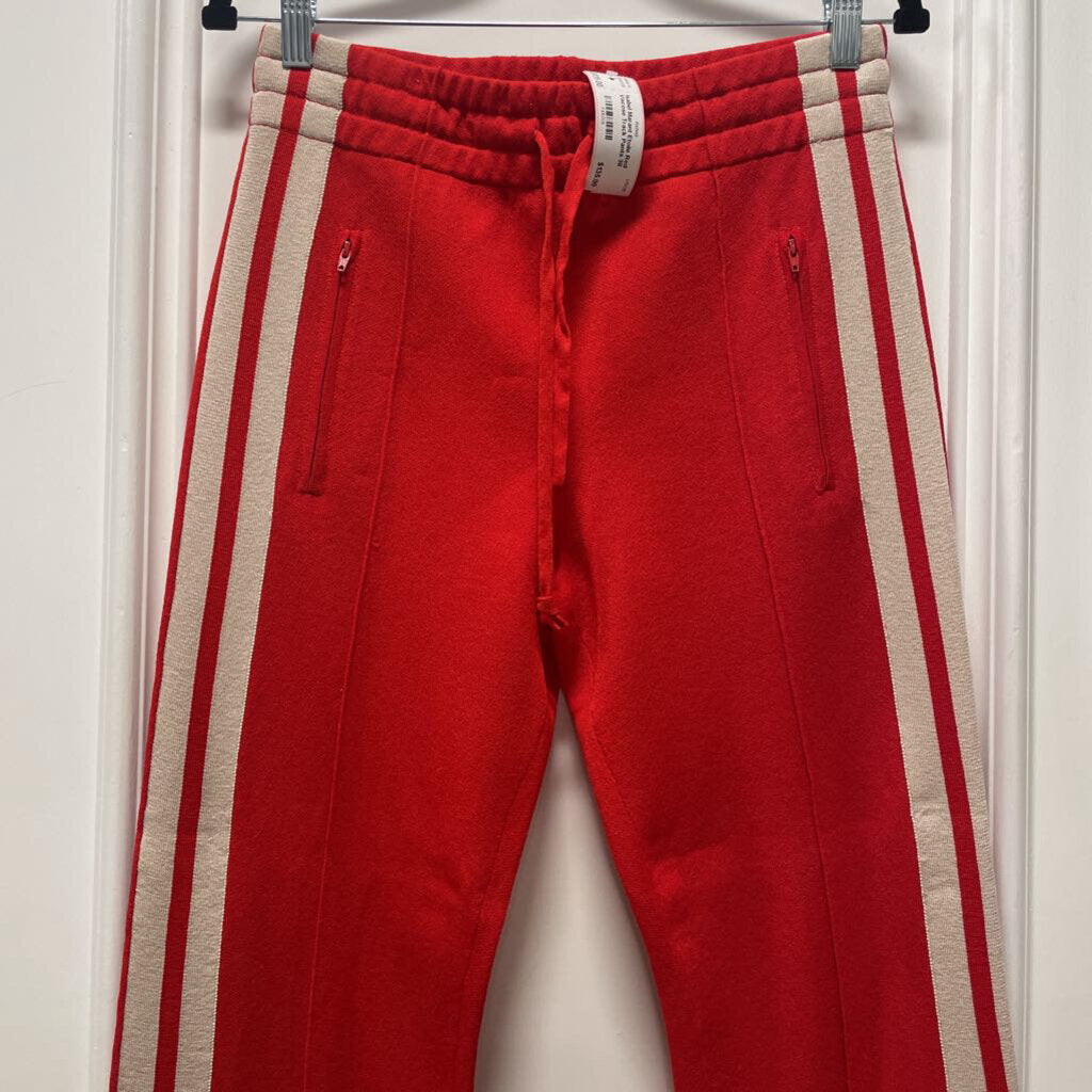 Red Viscose Track Pants
