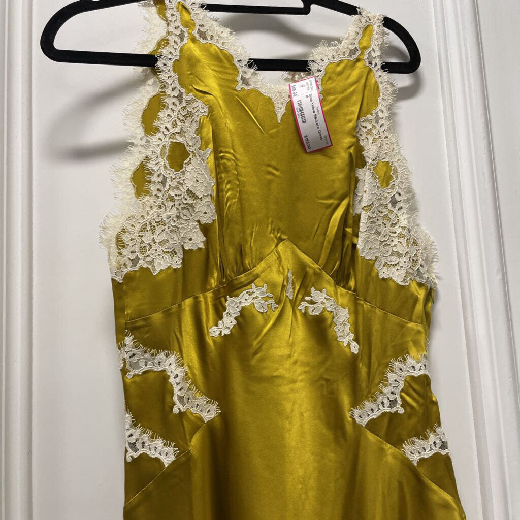 Yellow Silk/Lace Dress