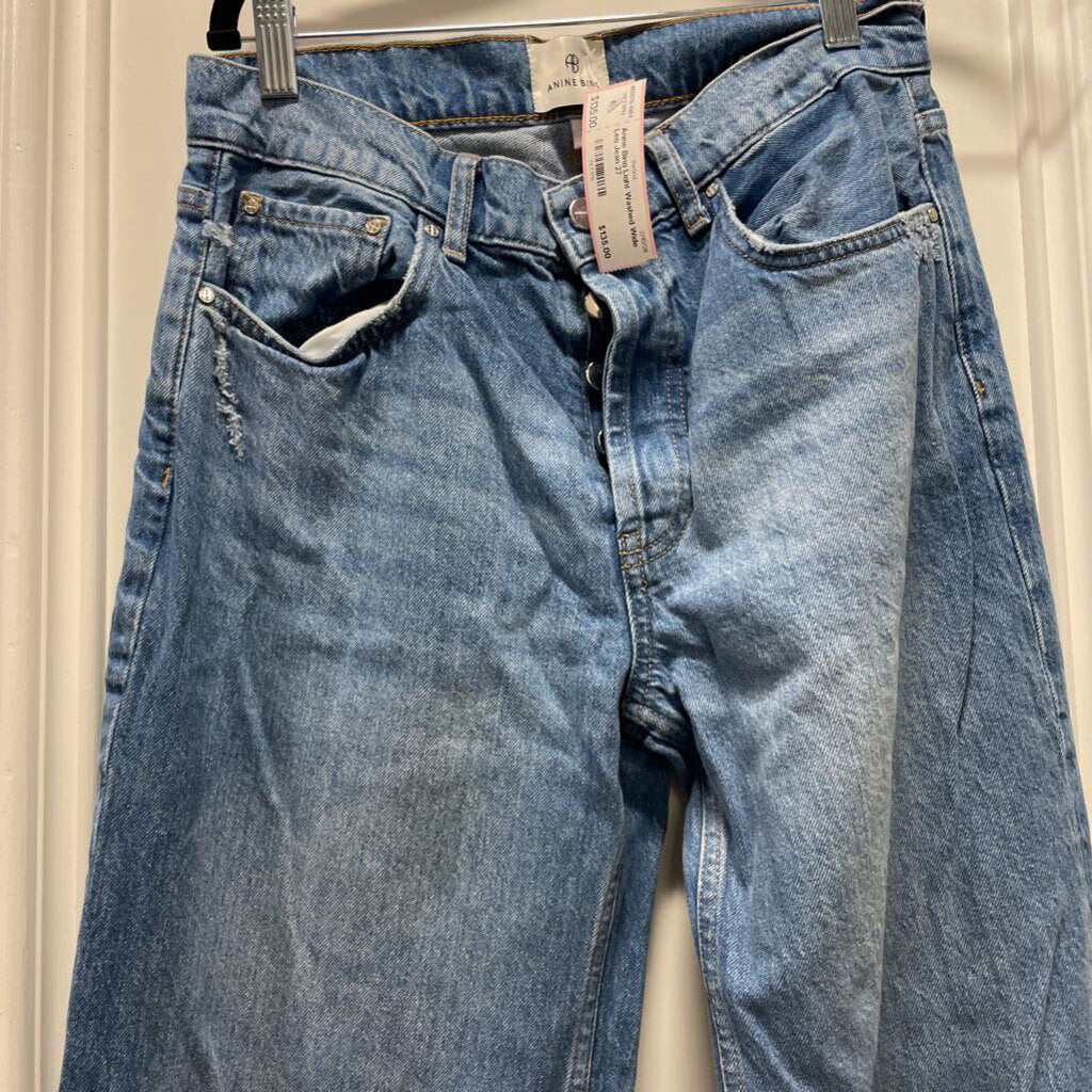 Light Washed Wide Leg Jean