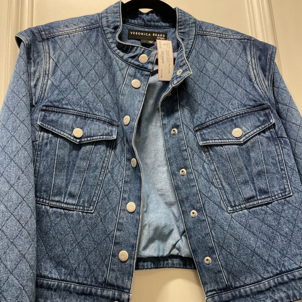 Blue Denim Quilted Jacket