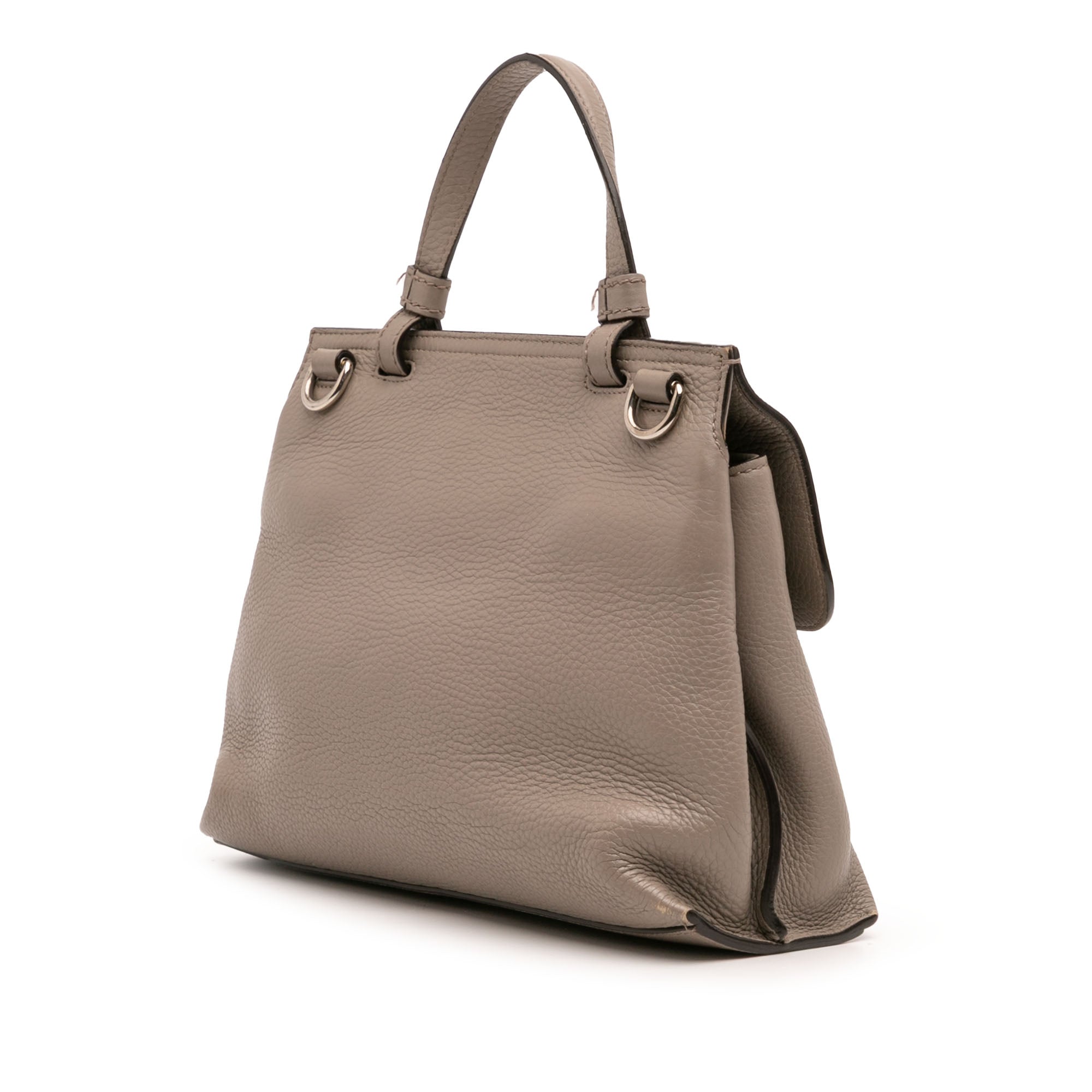 Bamboo Daily Top Handle Bag Leather Small