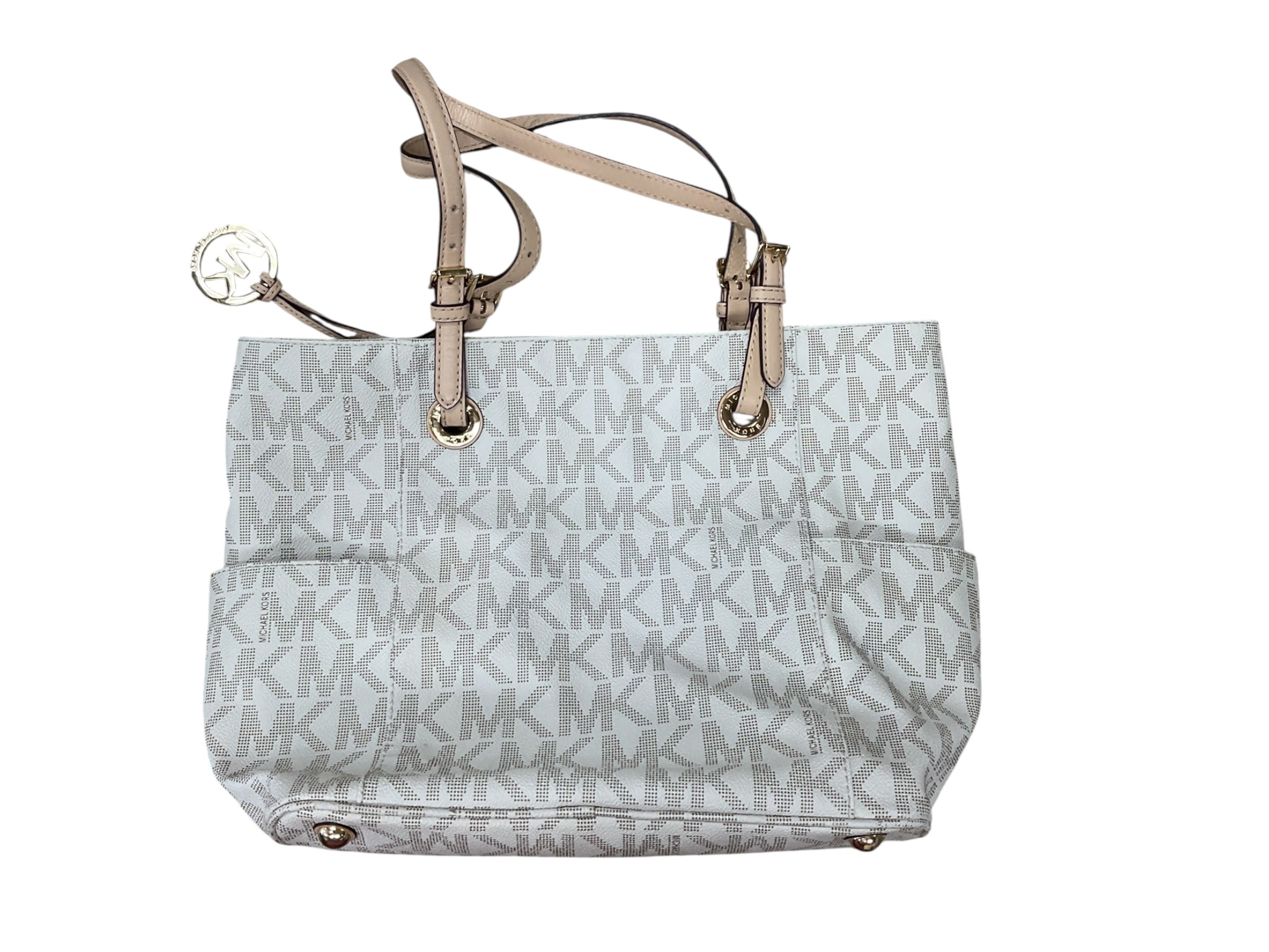 Handbag Designer By Michael Kors In Cream, Size:Large