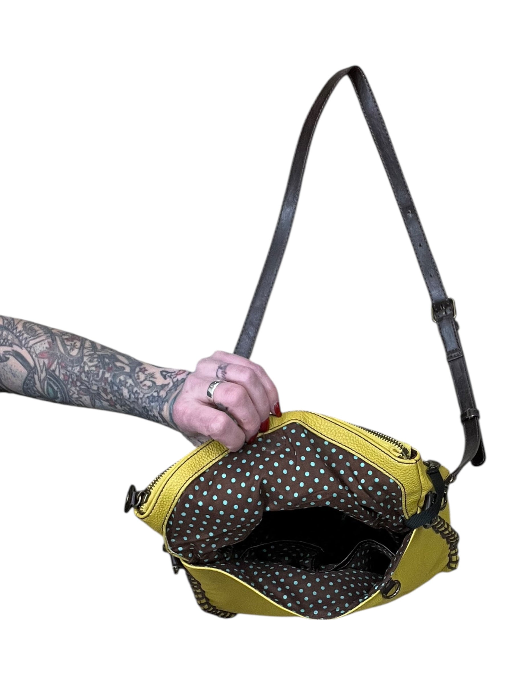 Crossbody By Clothes Mentor In Yellow, Size:Small