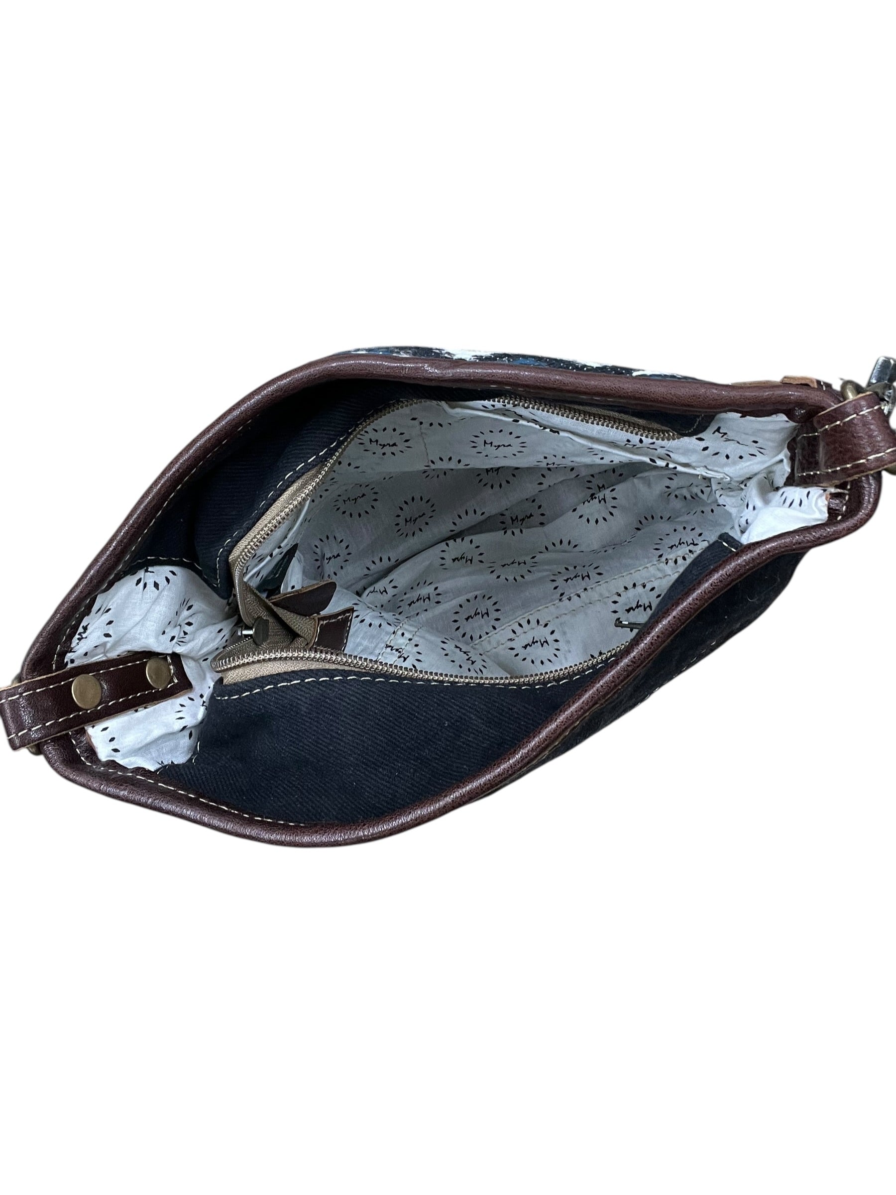 Crossbody By Myra In Brown & Tan, Size:Medium
