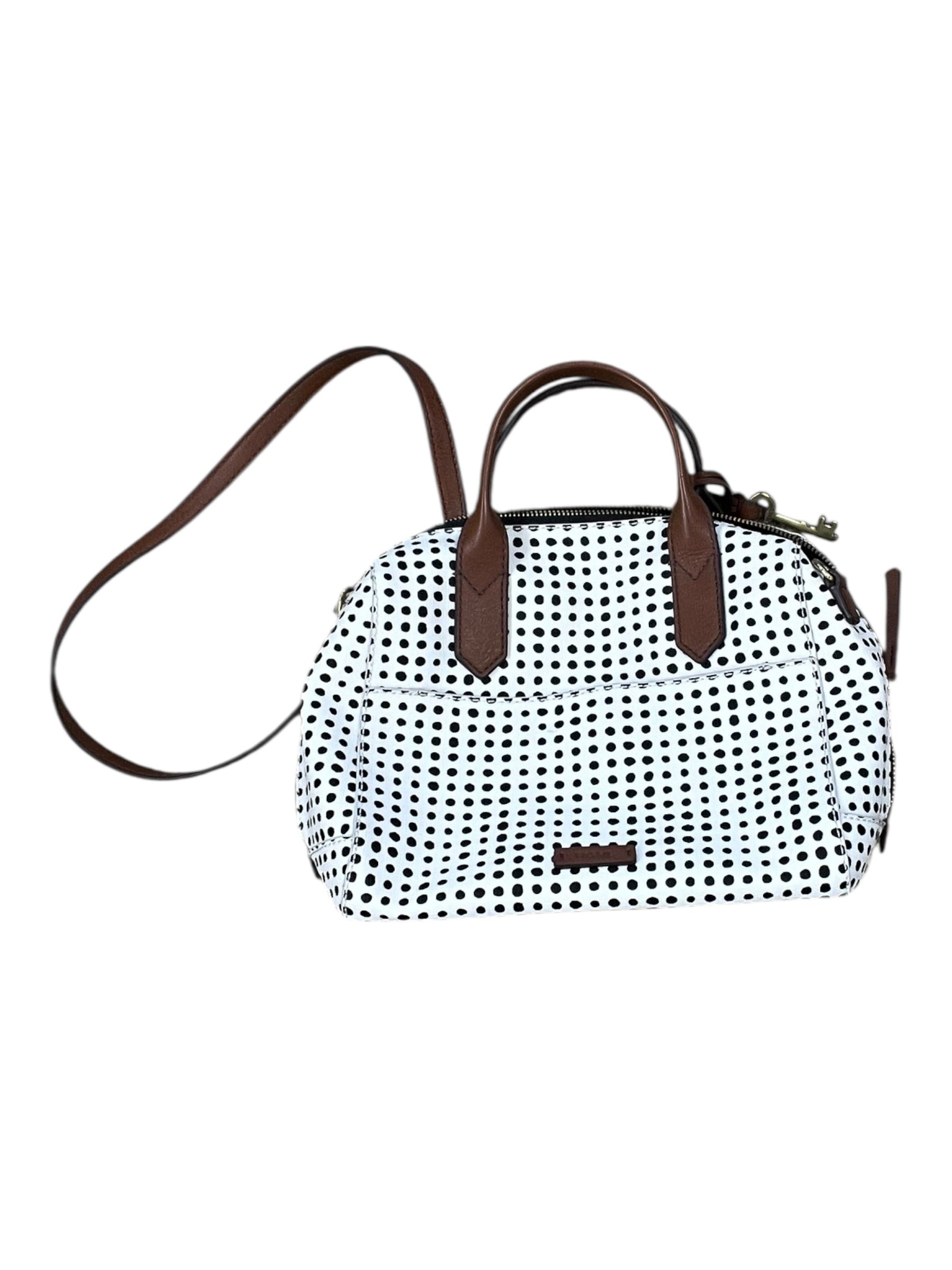 Handbag By Fossil In Cream, Size:Medium