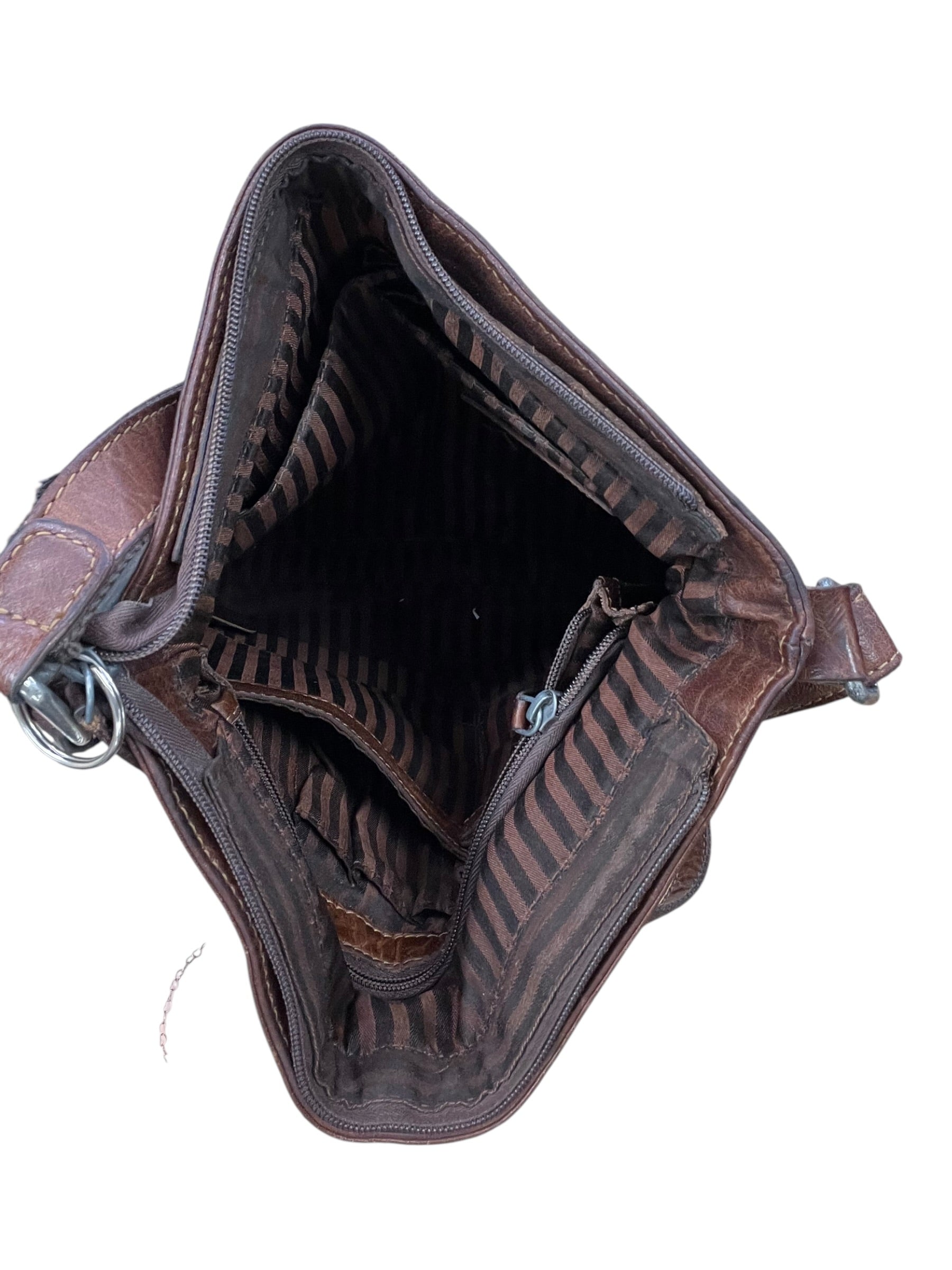 Handbag Leather By Cma In Brown, Size:Large