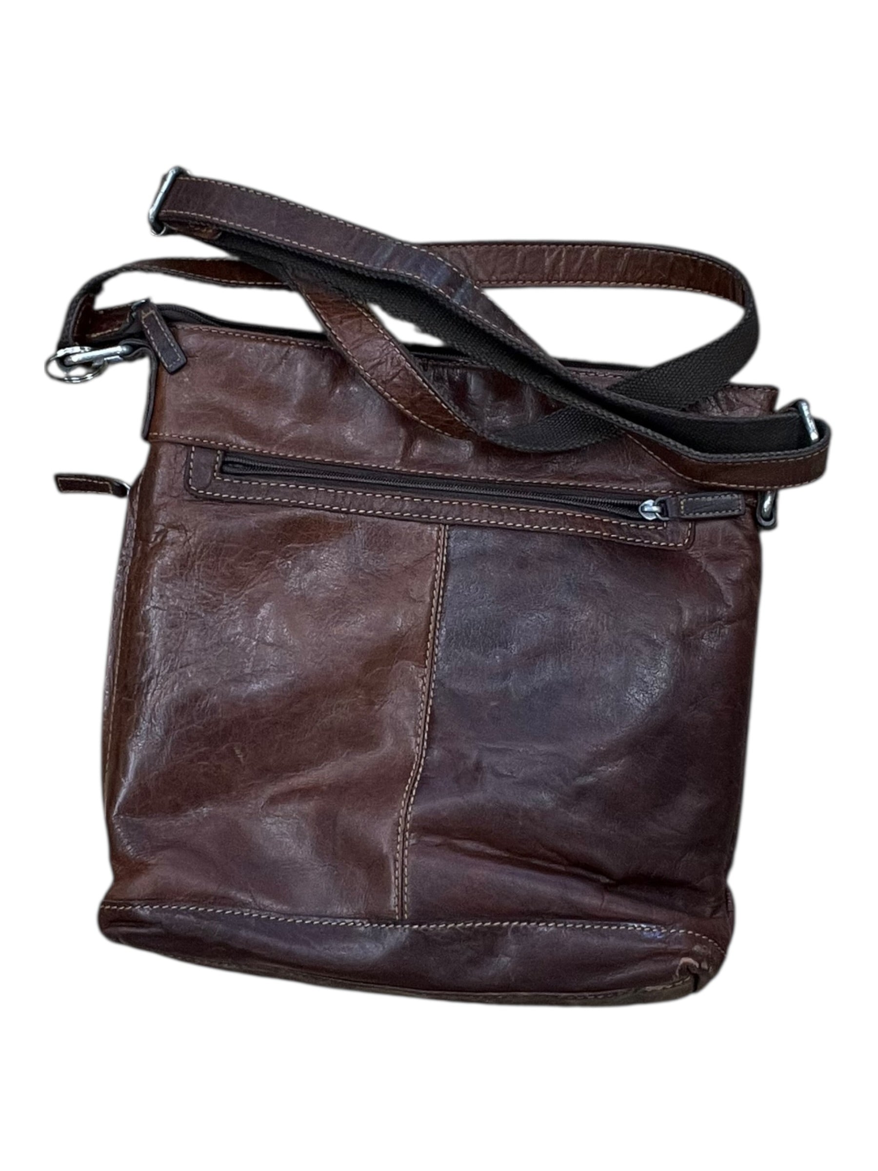 Handbag Leather By Cma In Brown, Size:Large