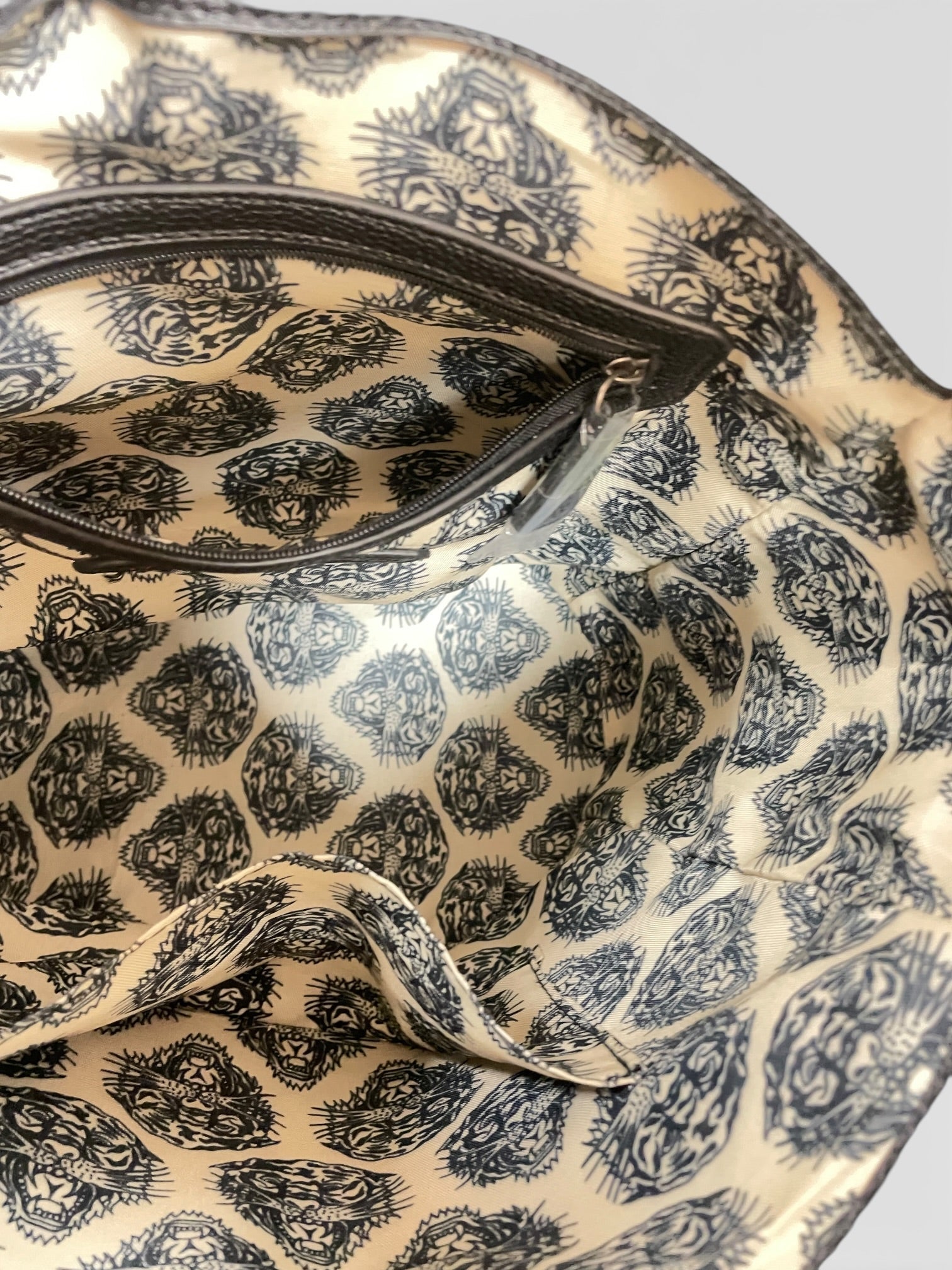 Handbag By Ed Hardy In Black & Red, Size:Medium