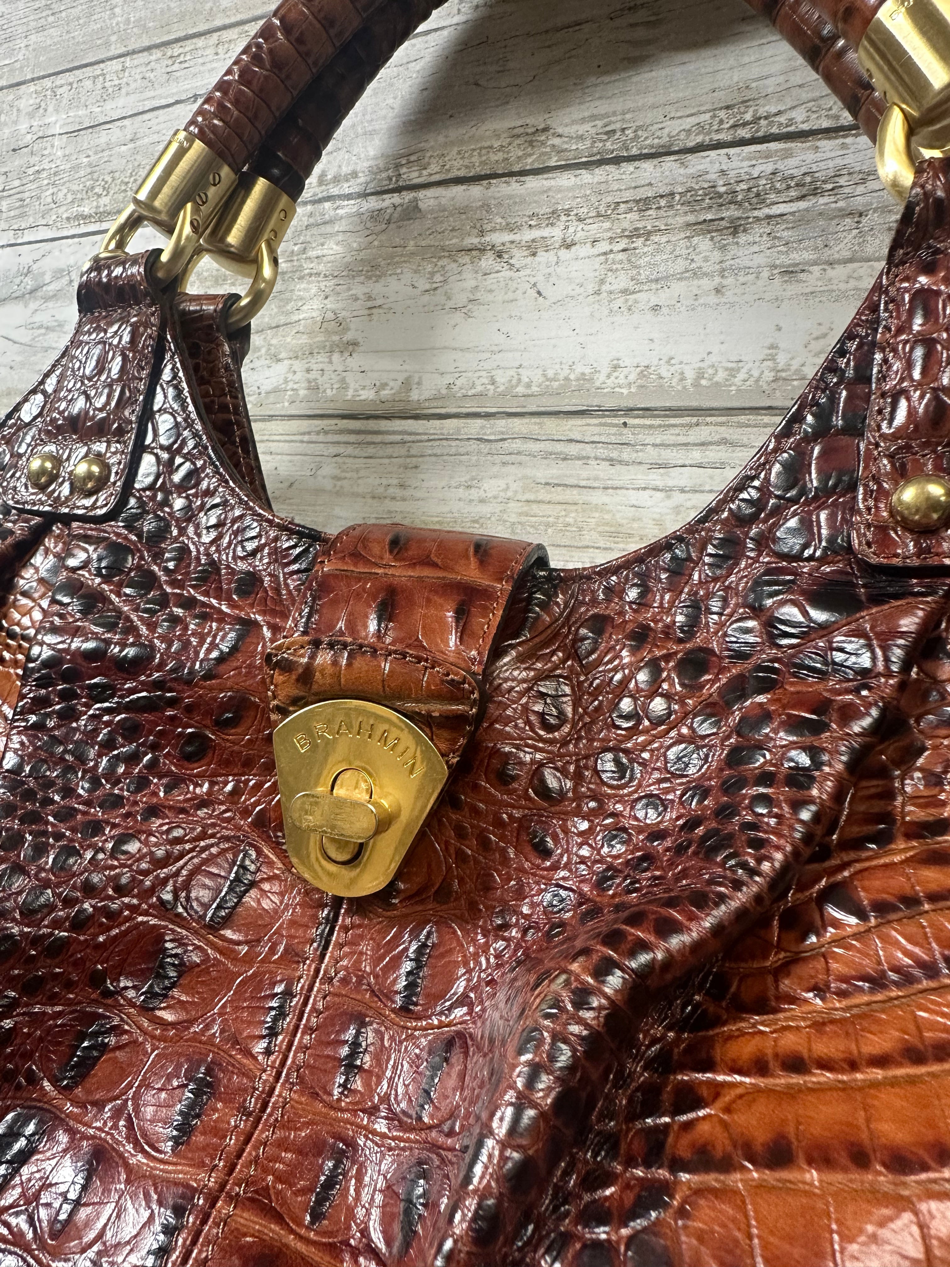 Handbag Designer By Brahmin In Brown, Size:Large