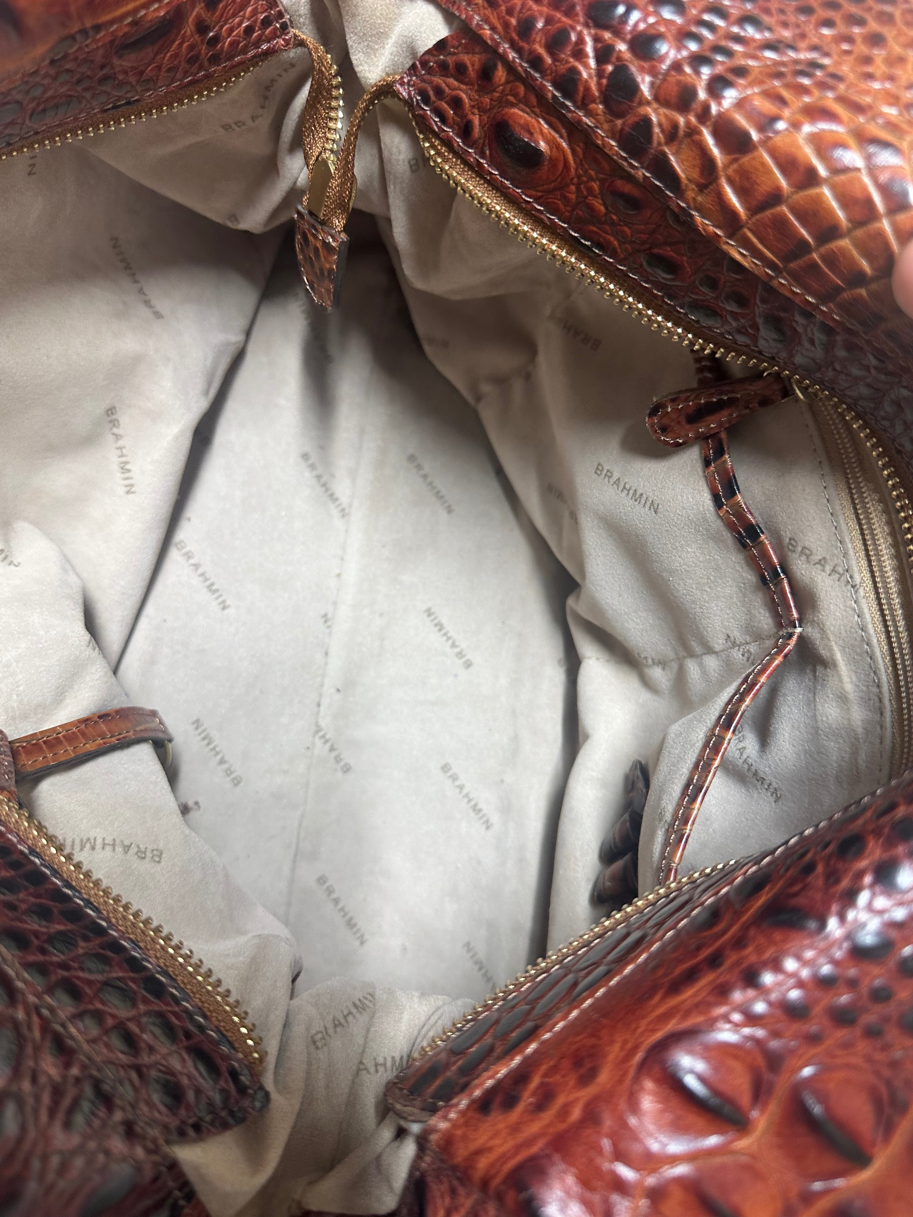 Handbag Designer By Brahmin In Brown, Size:Large