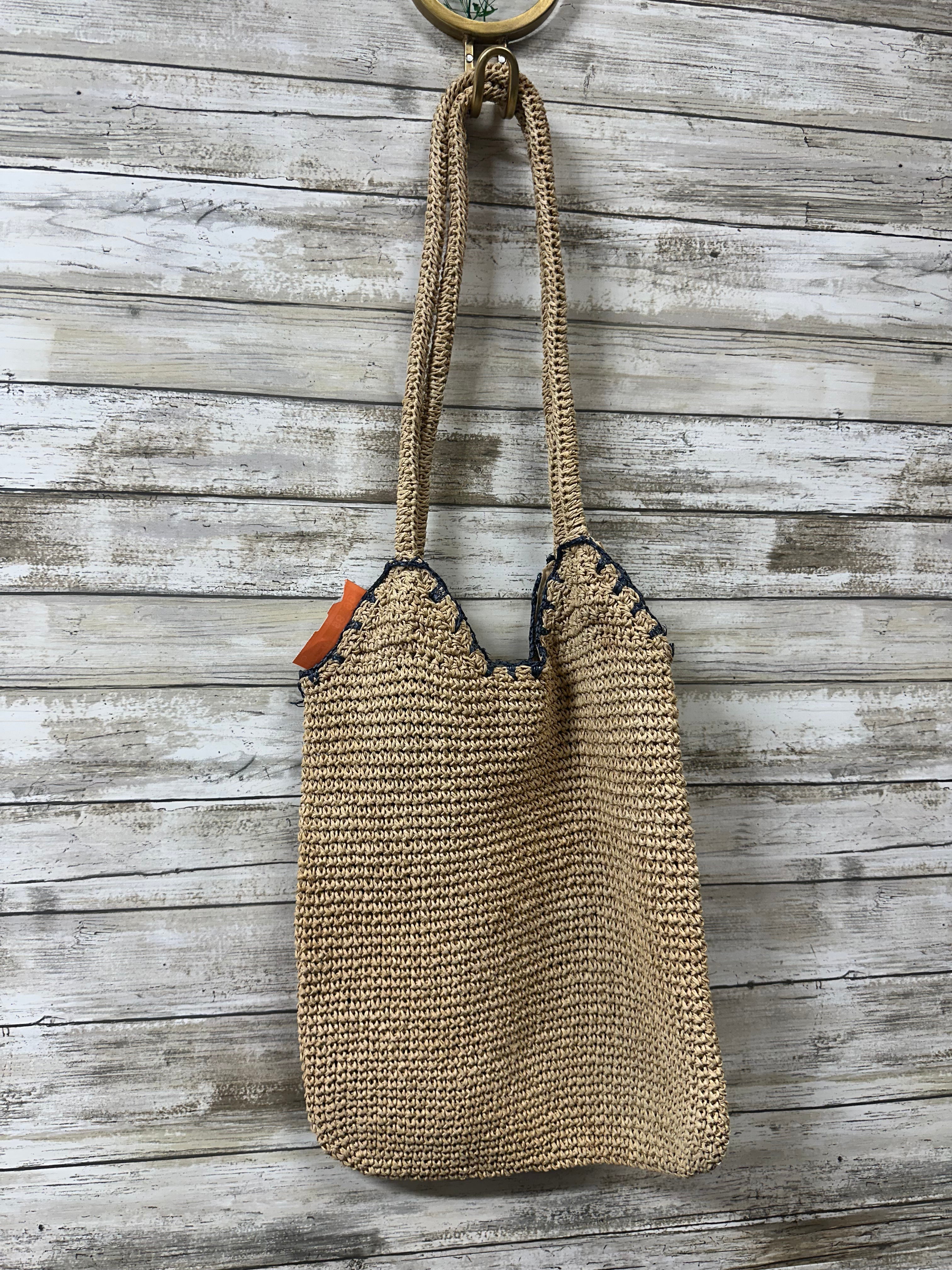 Handbag By Clothes Mentor In Blue & Tan, Size:Small