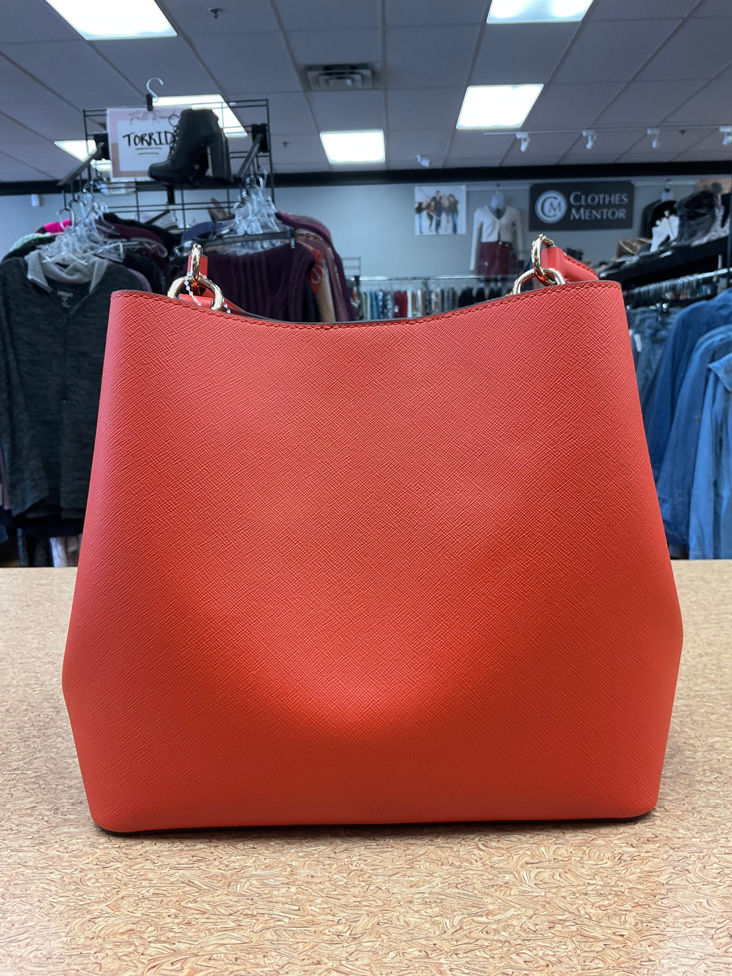 Handbag Designer By Michael Kors In Orange, Size:Medium