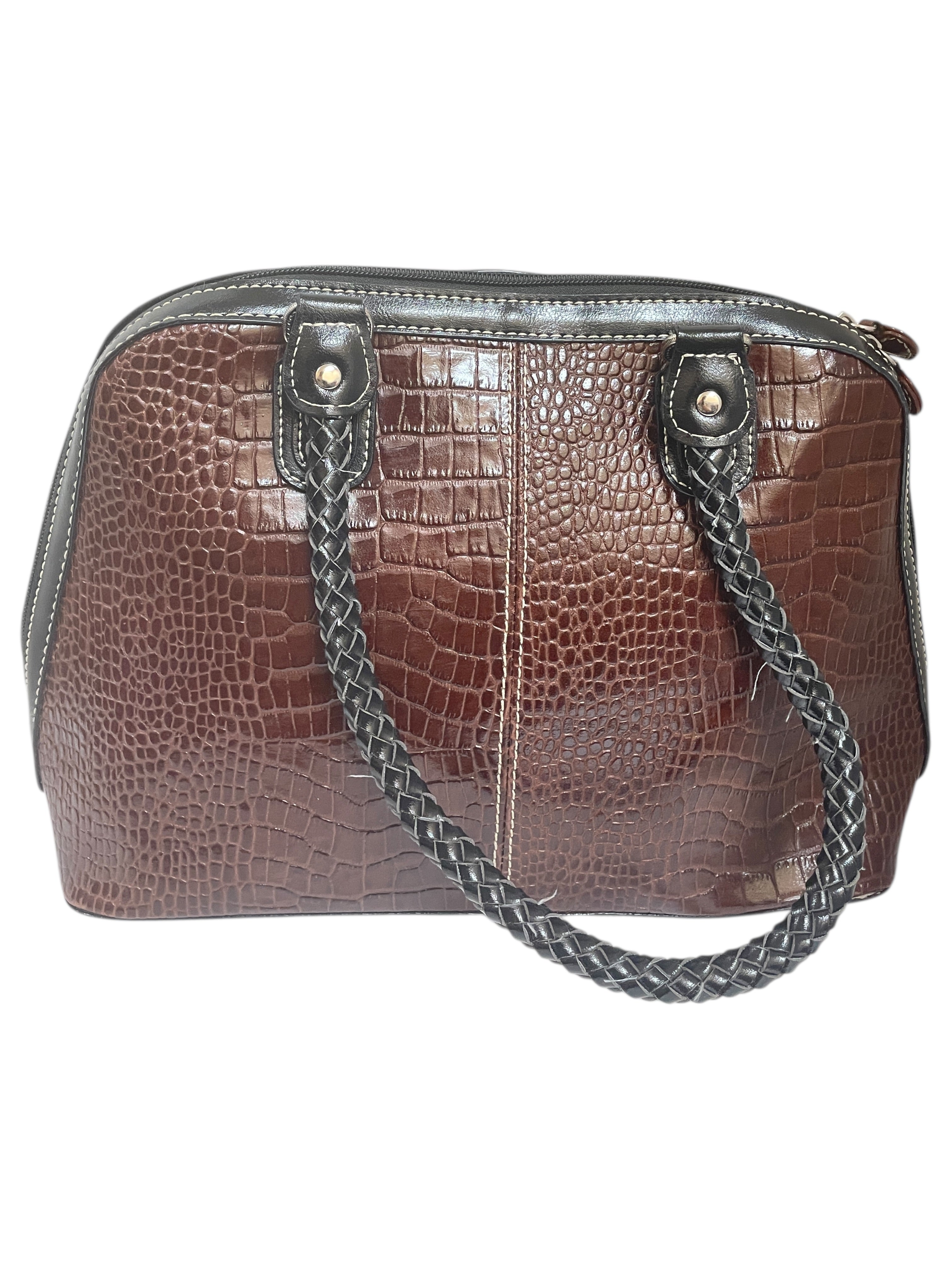 Handbag By Brighton In Black & Brown, Size:Medium