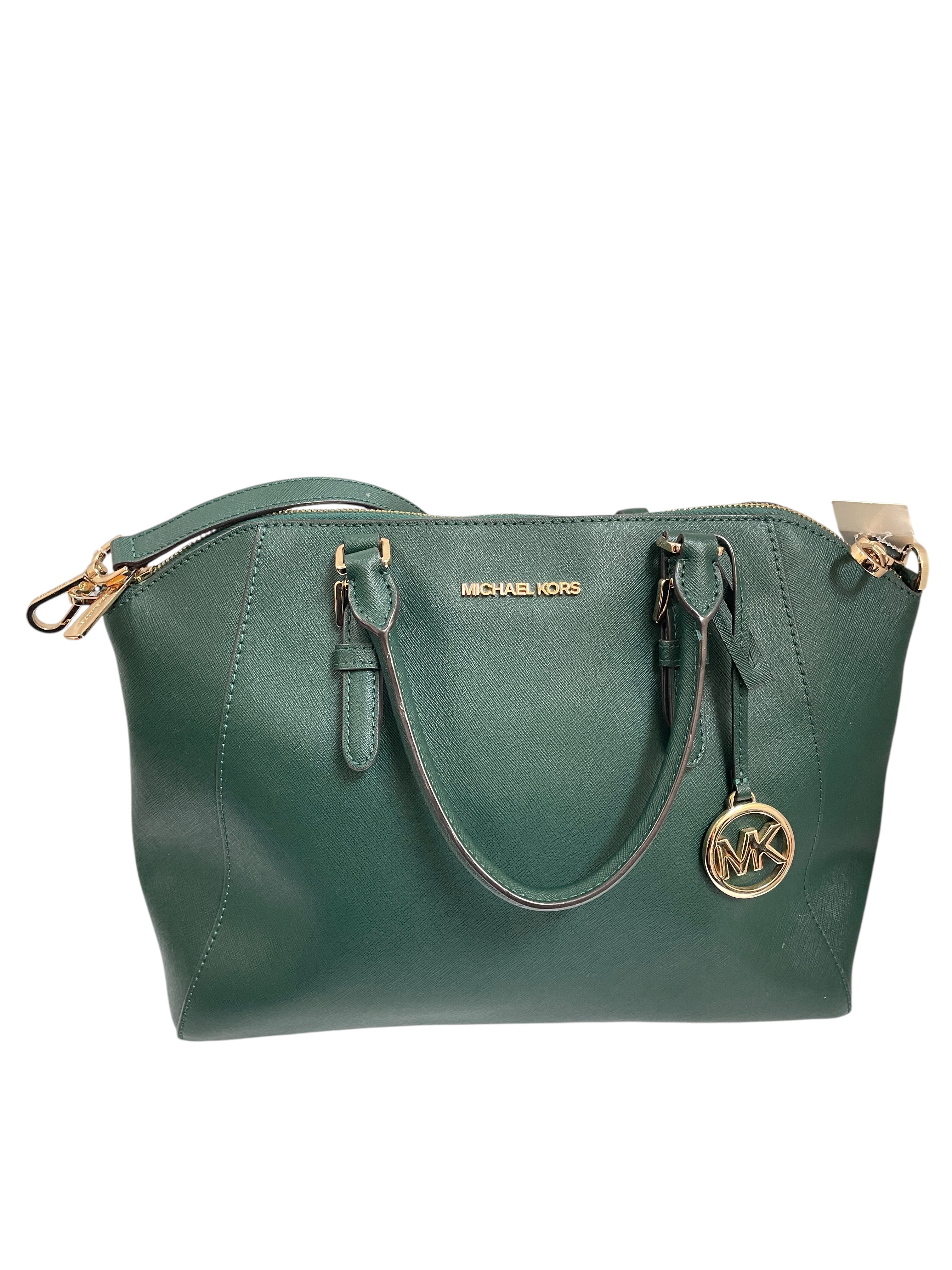 Handbag Designer By Michael Kors In Green, Size:Large