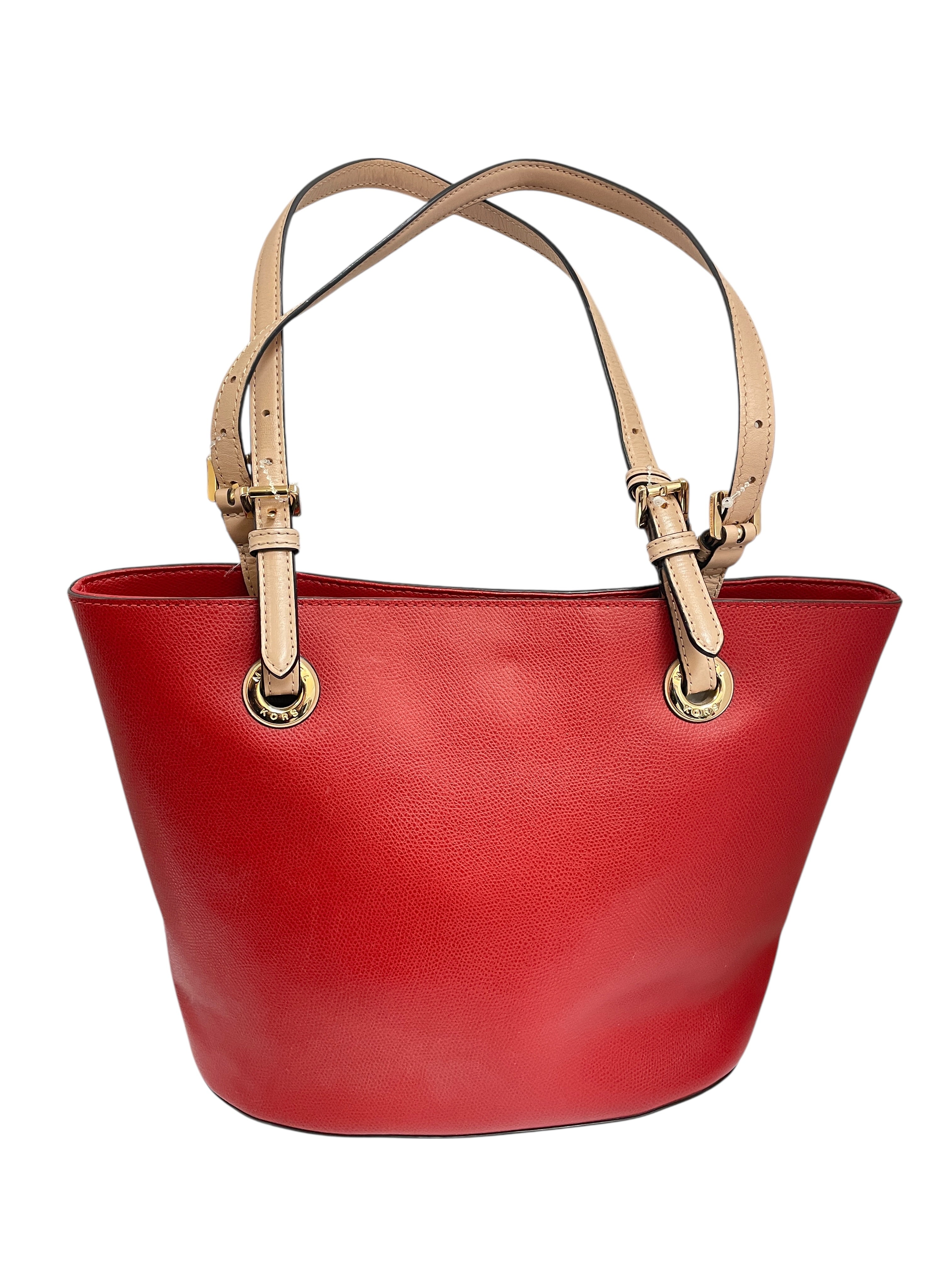 Tote Designer By Michael Kors In Red, Size:Medium