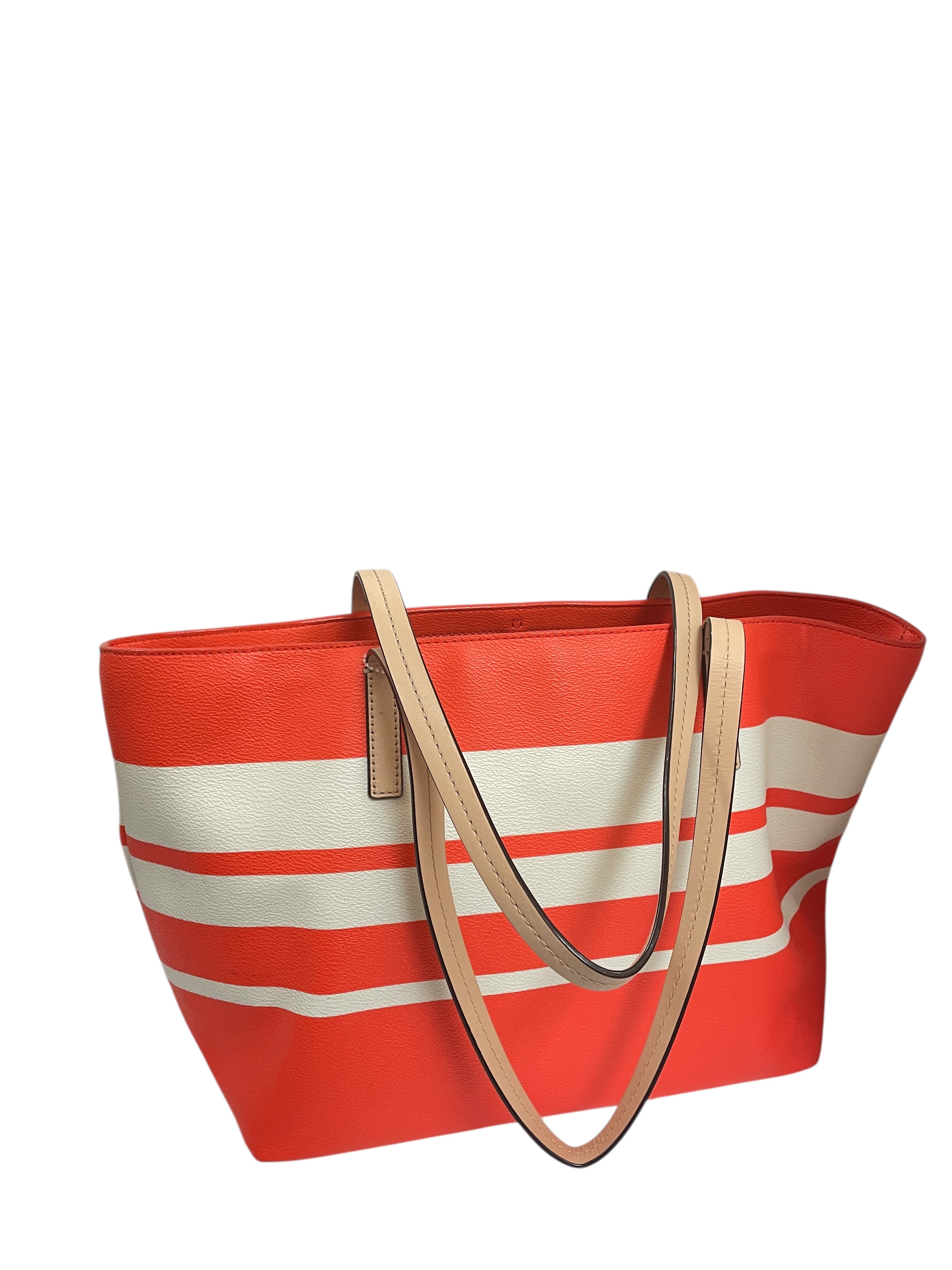 Tote Designer By Kate Spade In Orange, Size:Large